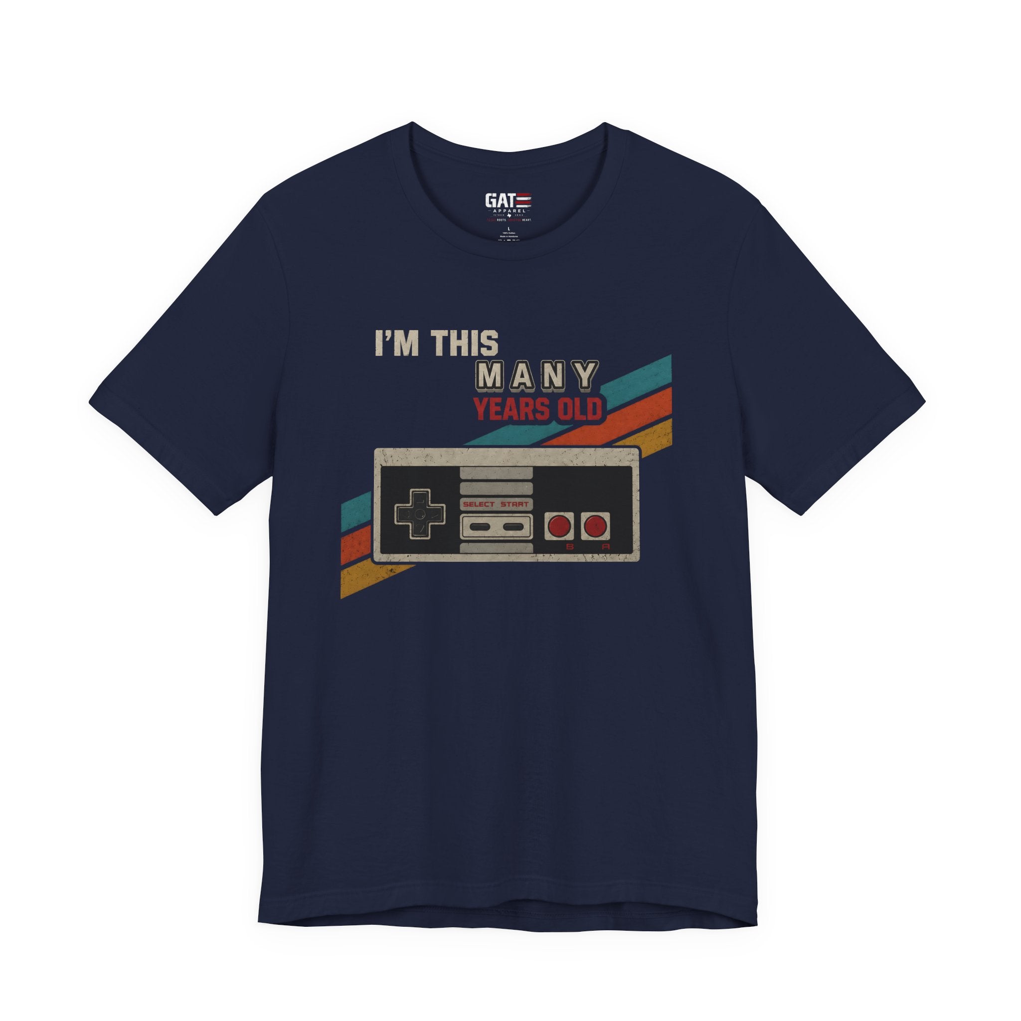 Retro Gaming Birthday Shirt, Gamer Gift for Men, I'm This Many Years Old Tee, 80s 90s Video Game Shirt, Classic Gamer Gift