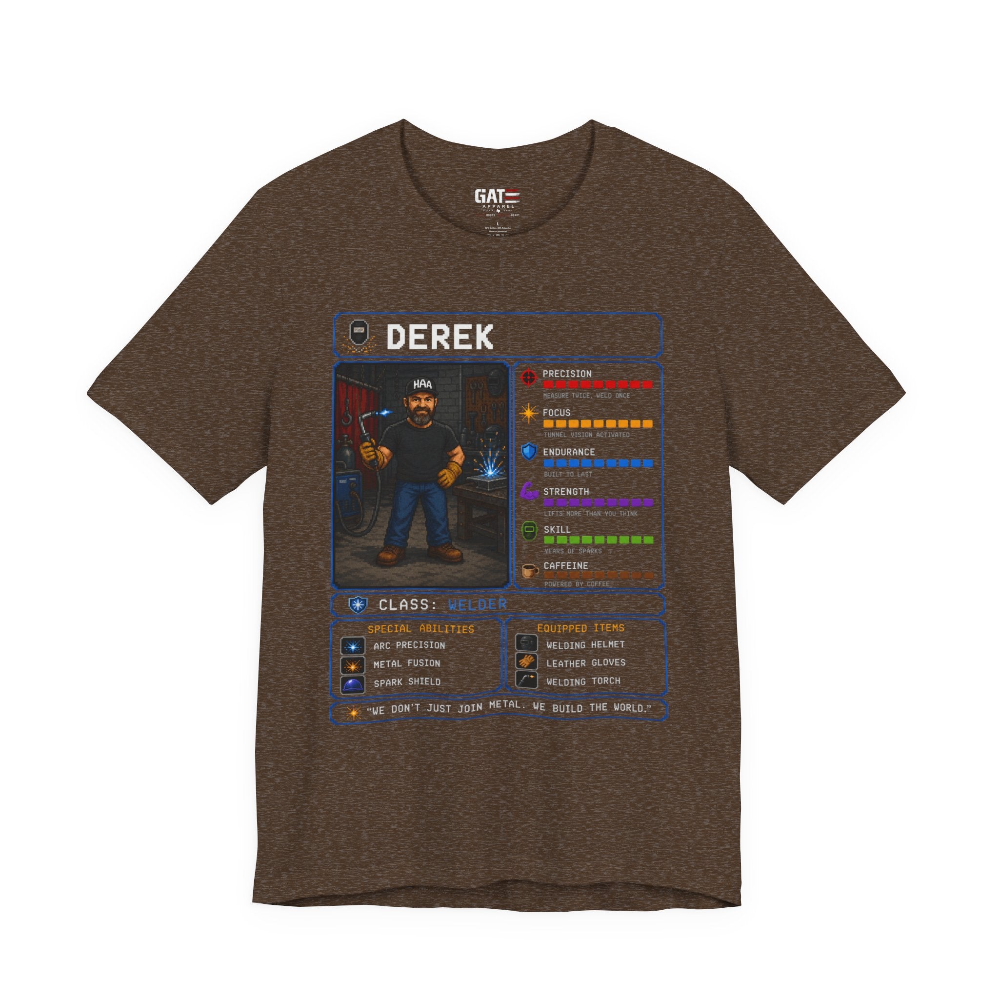 Custom Welder RPG Character Shirt| Personalized Welding Gift
