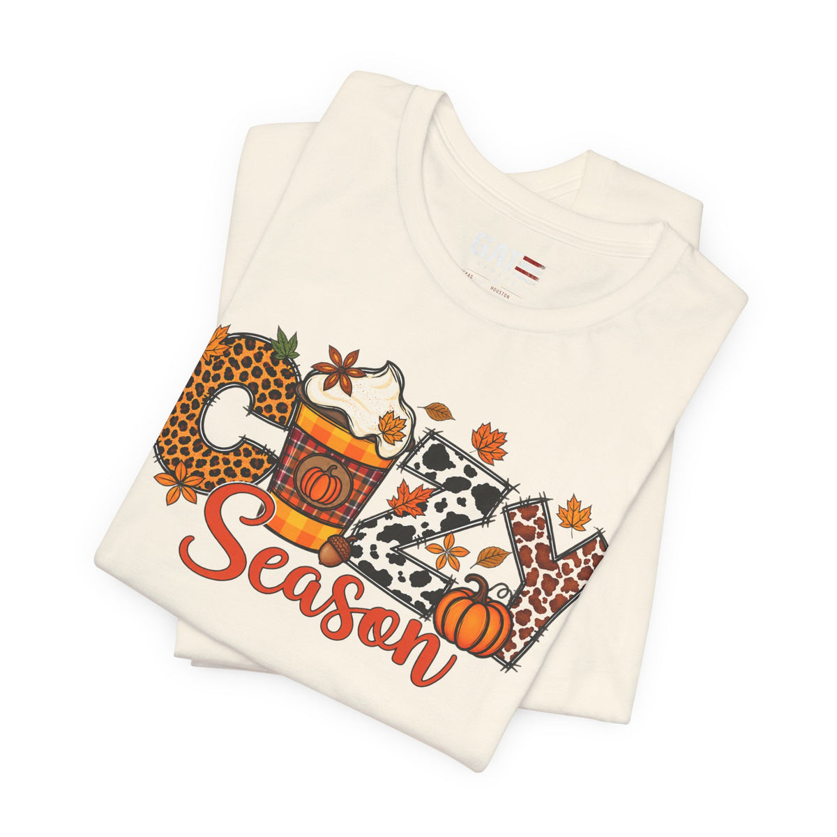 Cozy Season Fall Winter Coffee Shirt - product mockup view 16