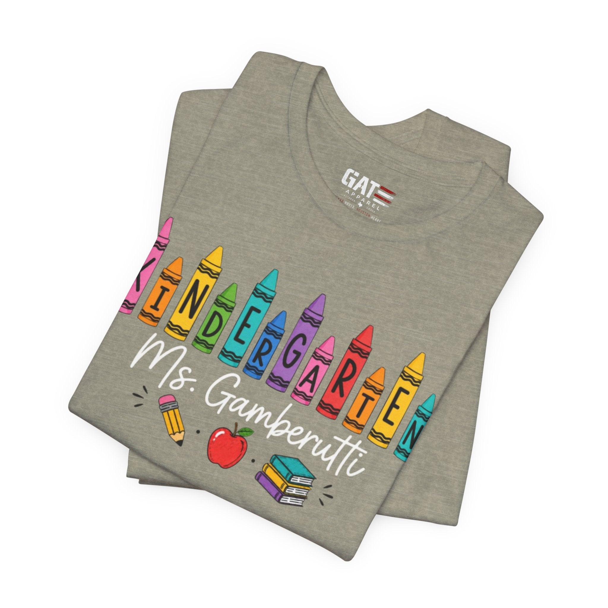 Customize Grade Level and Name Teacher Crayon Shirt