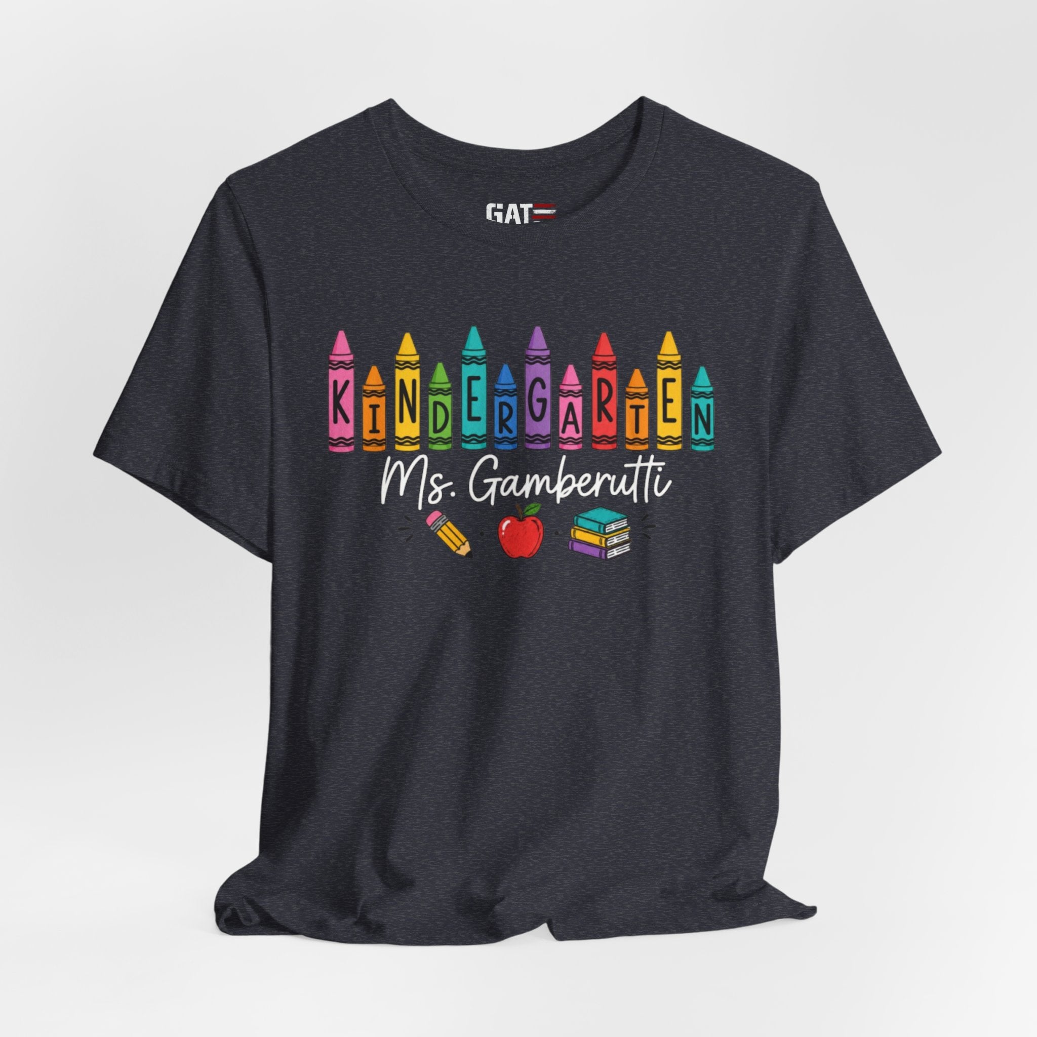 Customize Grade Level and Name Teacher Crayon Shirt