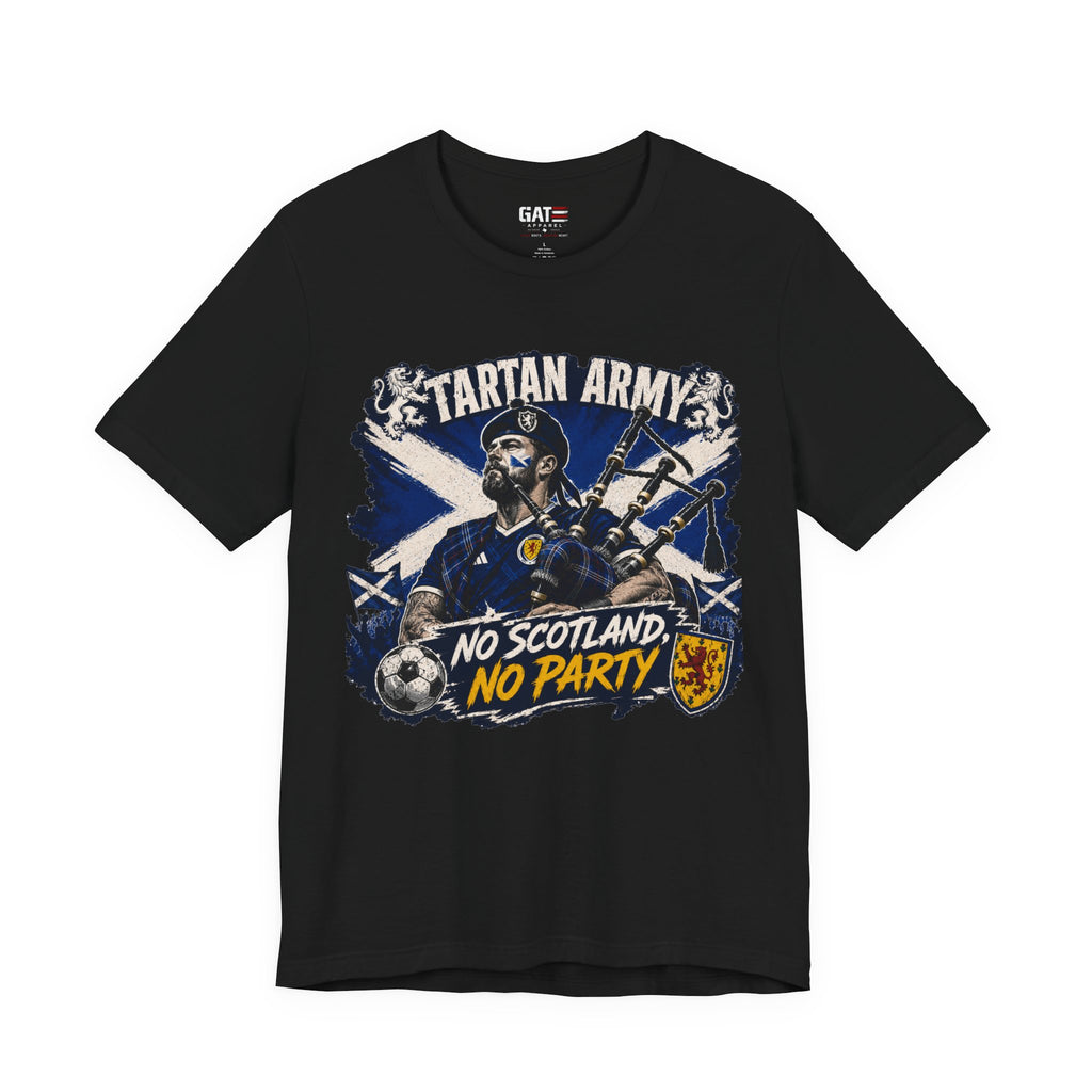 Scotland World Cup Soccer Shirt, Tartan Army Fan Tee, No Scotland No Party Shirt, Scottish Football Supporter Gift