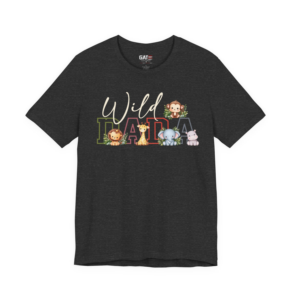 Wild Dada Safari Animals Tee – Cute Jungle Baby Animal Graphic Shirt - product image 5