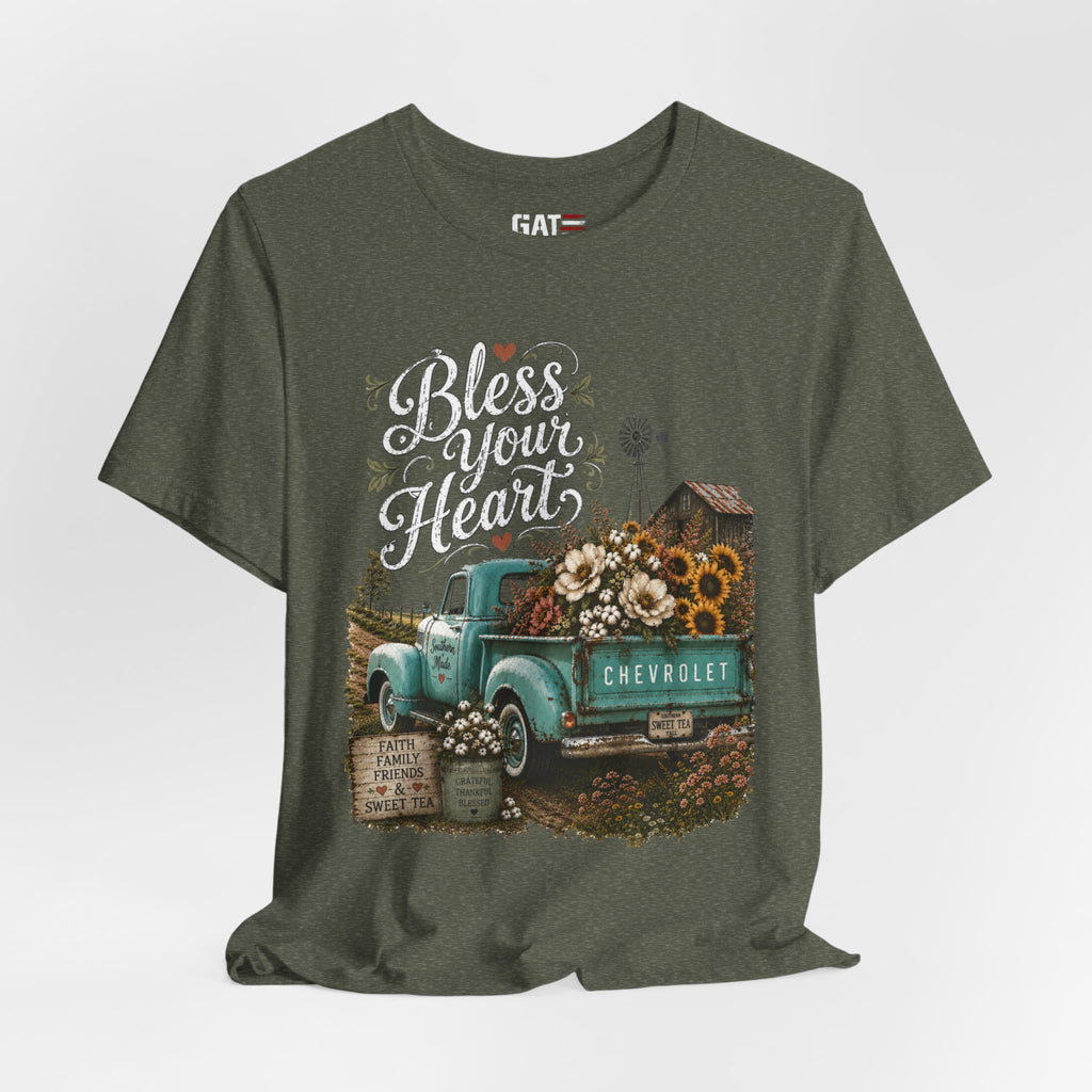 Funny Southern Shirt, Bless Your Heart Tee, Southern Humor Graphic Tee, Magnolia Floral Shirt, Country Girl Gift, Farmhouse Style Tee