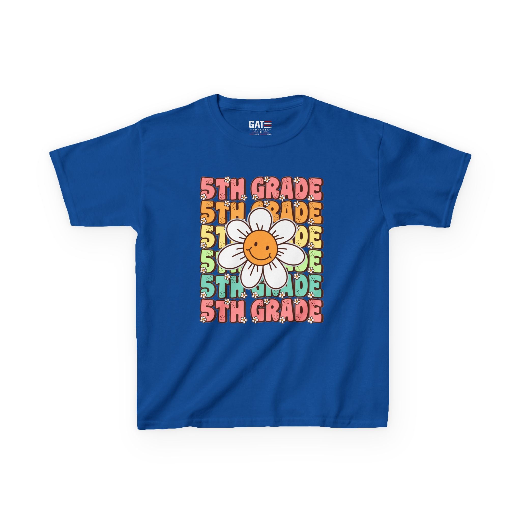 Custom Grade Level Shirt for Kids – Retro Daisy Back to School Tee