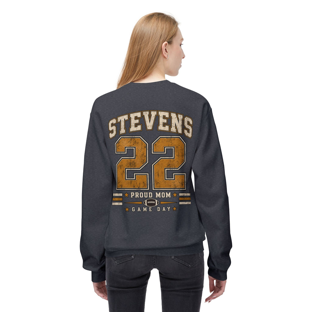 Personalized Football Mom Crewneck Sweatshirt | Custom Player Name & Number