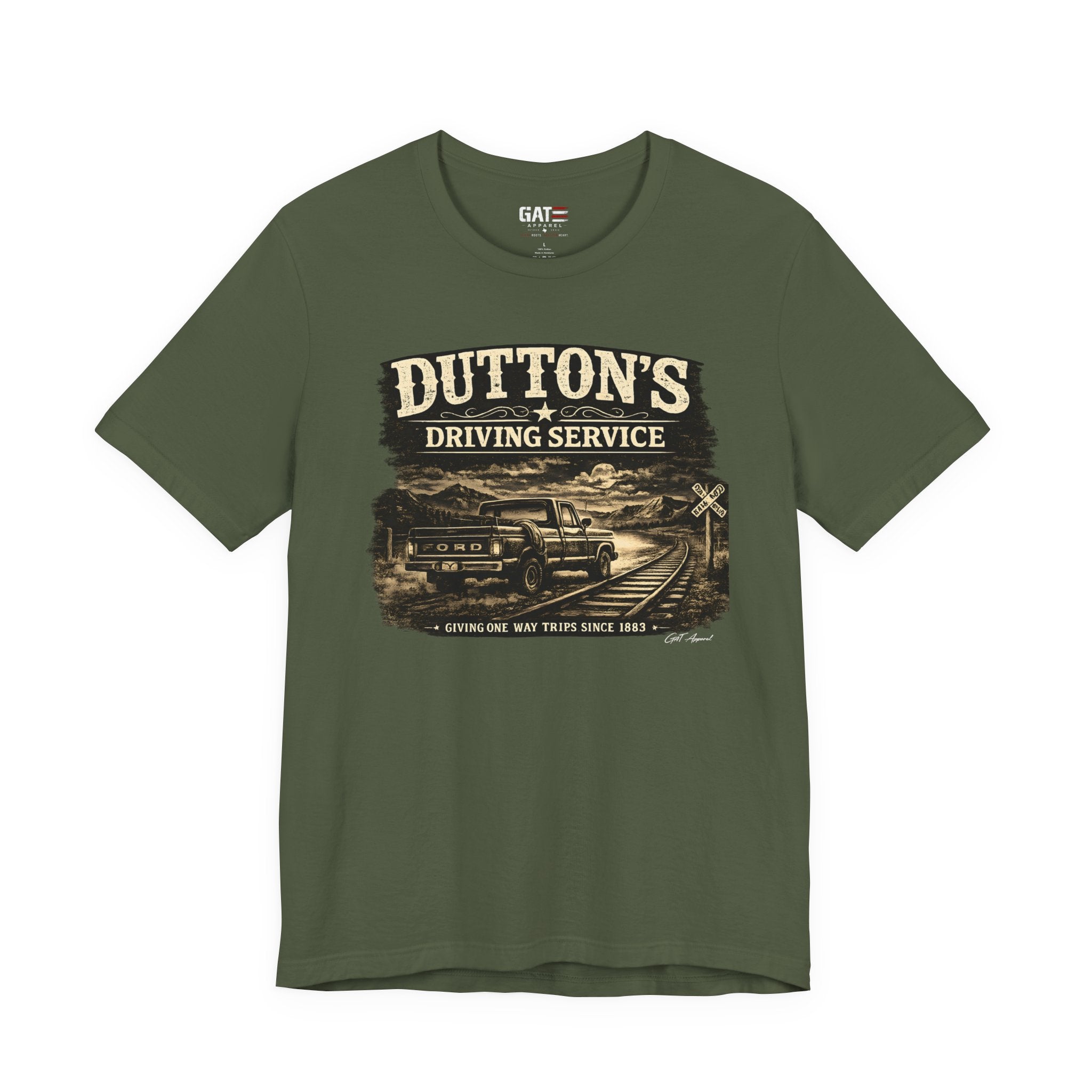 Dutton's Driving Service Shirt | Yellowstone Inspired VintageTee | Cowboy Ranch Graphic T-Shirt | Country Truck Shirt | Bella Canvas