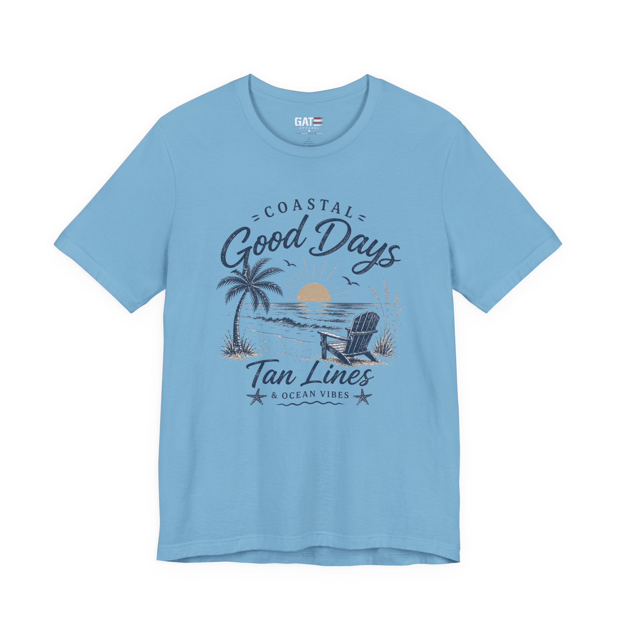 Coastal Good Days Tee — 'Tan Lines' Beach Sunset T-Shirt