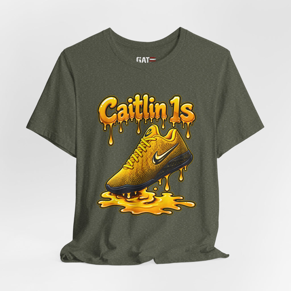 Caitlin Clark Caitlin 1s Iowa Yellow Paint Sneaker Shirt