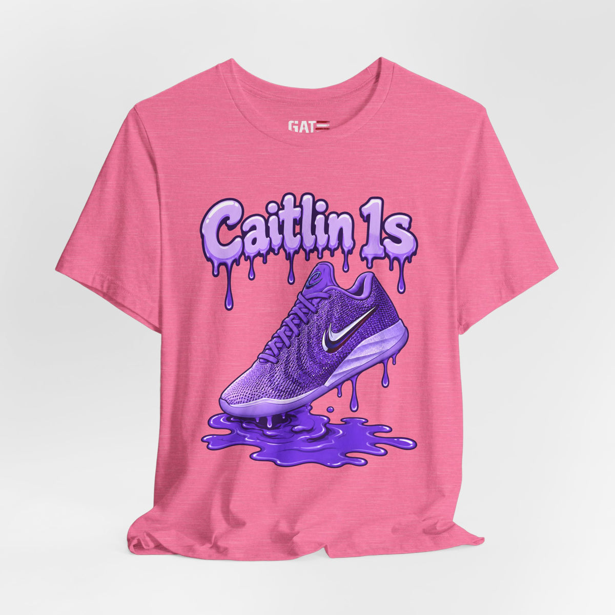Caitlin Clark Caitlin 1s Purple Fade Paint Sneaker Shirt