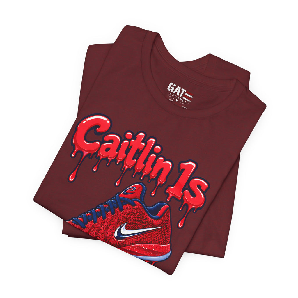 Caitlin Clark Caitlin 1s USA Reds Paint Sneaker Shirt