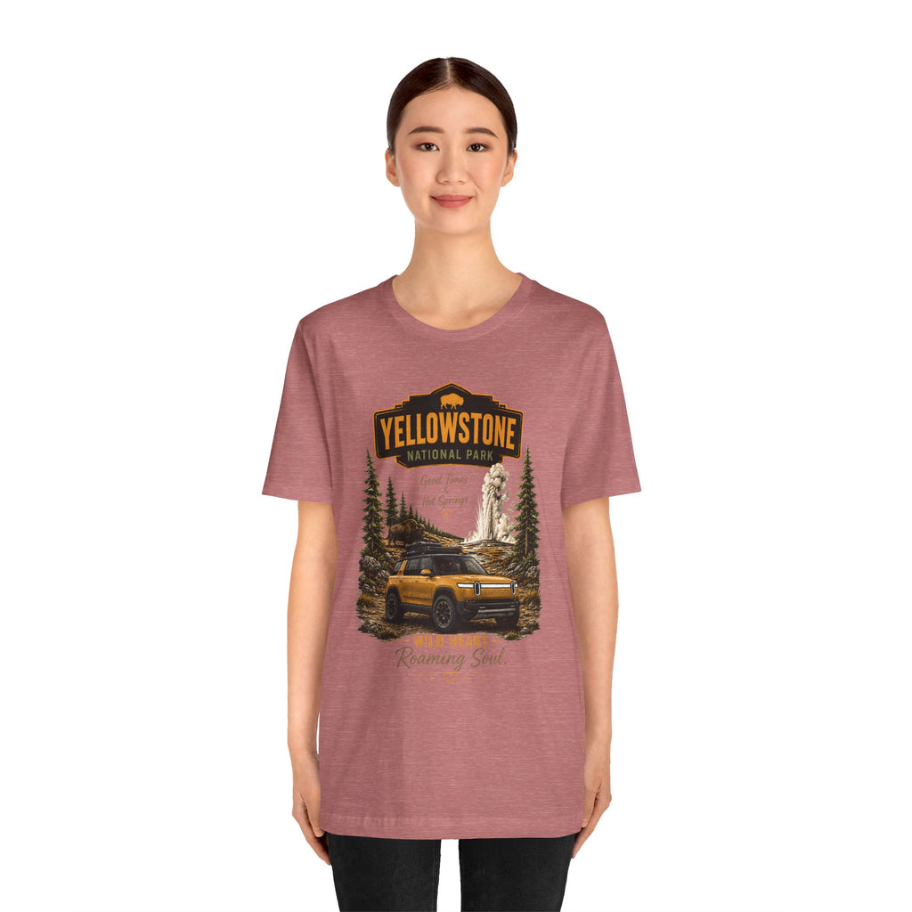Yellowstone National Park Tee — "Wild Heart Roaming Soul" Adventure T‑Shirt
