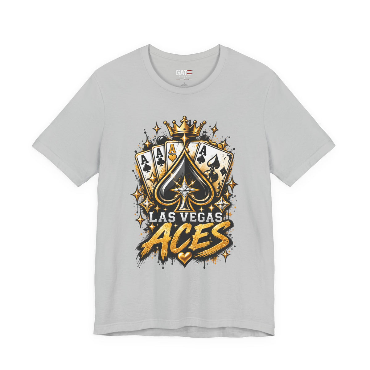 Las Vegas Aces Basketball Shirt – Ace Cards Crown Graphic Tee product mockup 4