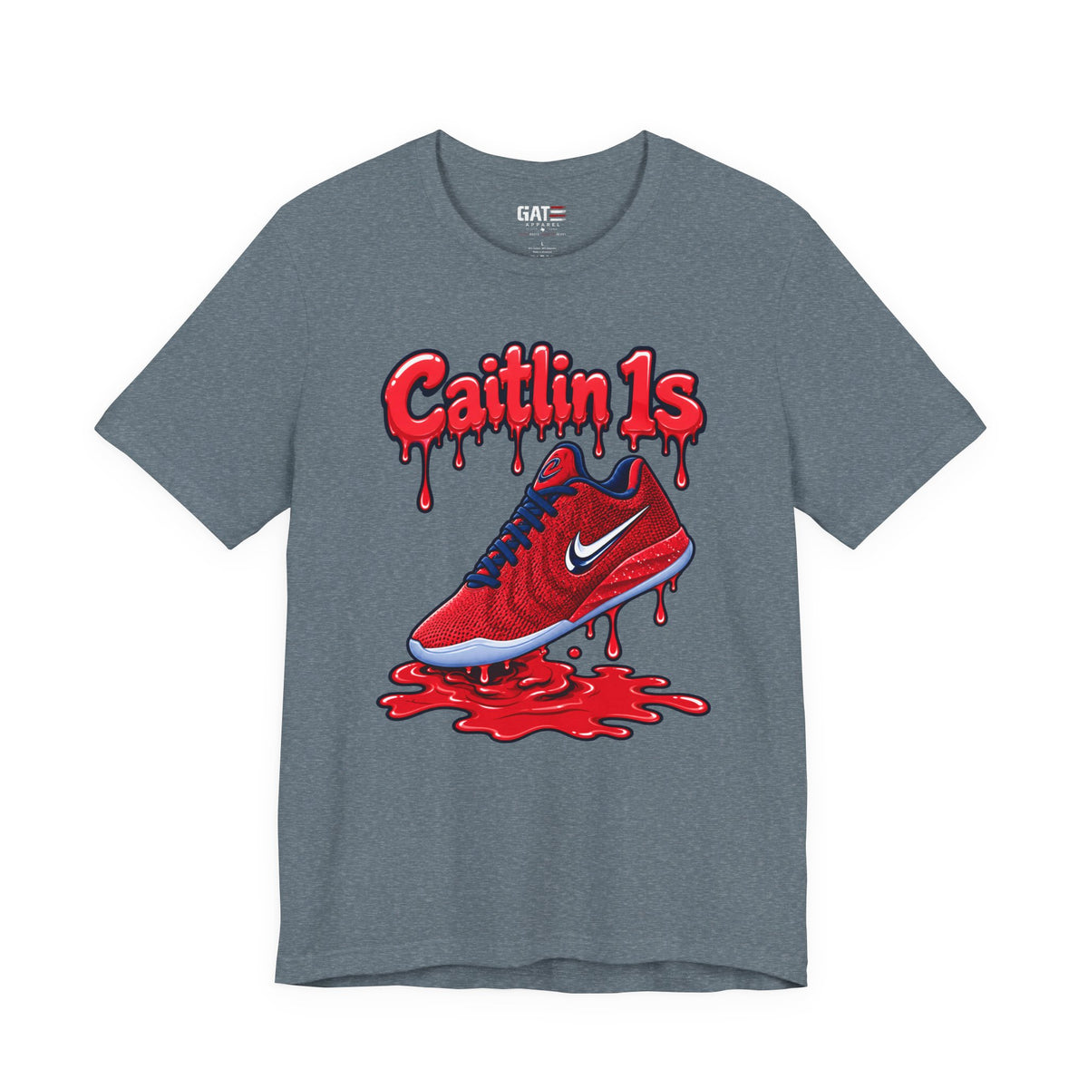 Caitlin Clark Caitlin 1s USA Reds Paint Sneaker Shirt