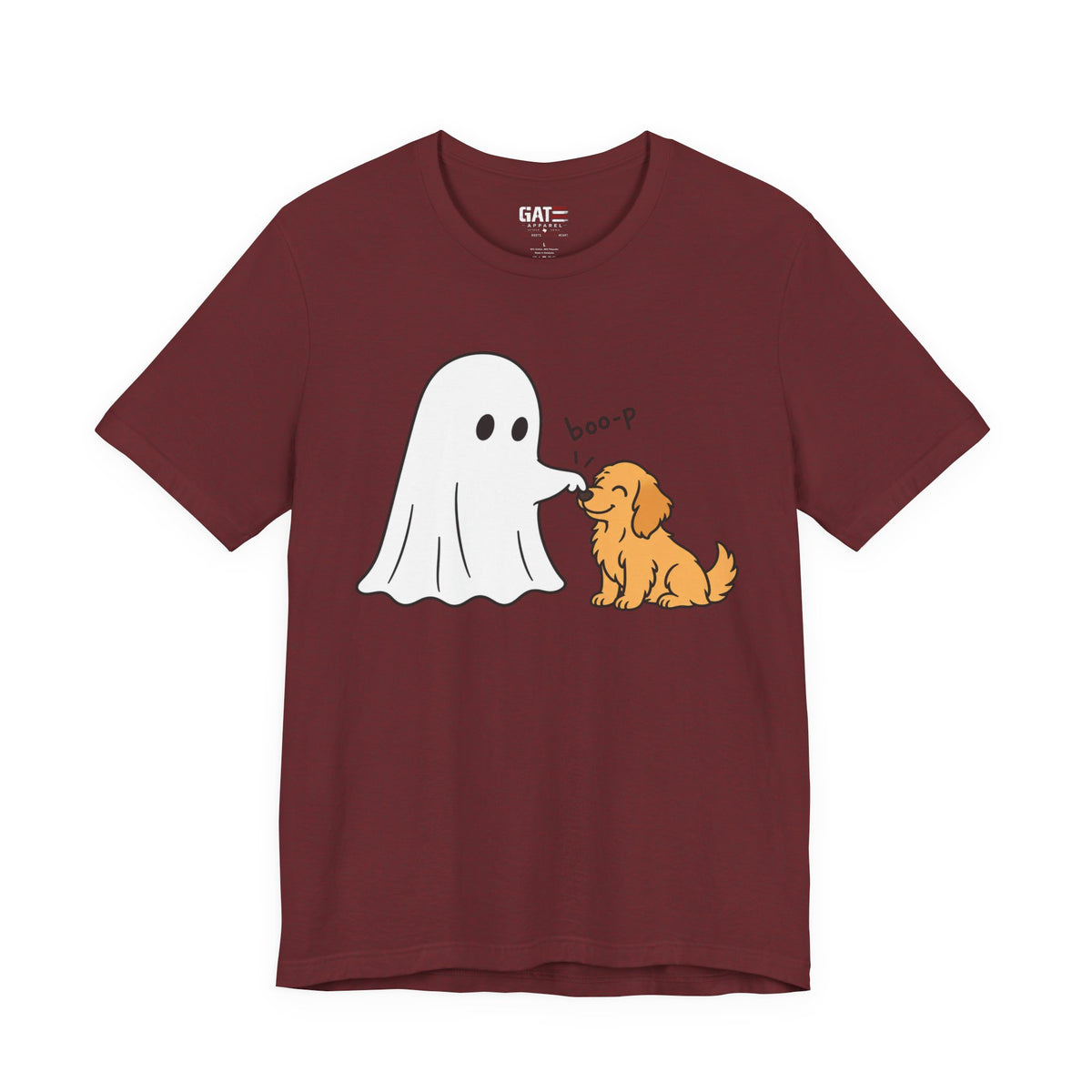 Halloween Ghost & Golden Retriever — "boo-p" Cute Dog Halloween T-Shirt