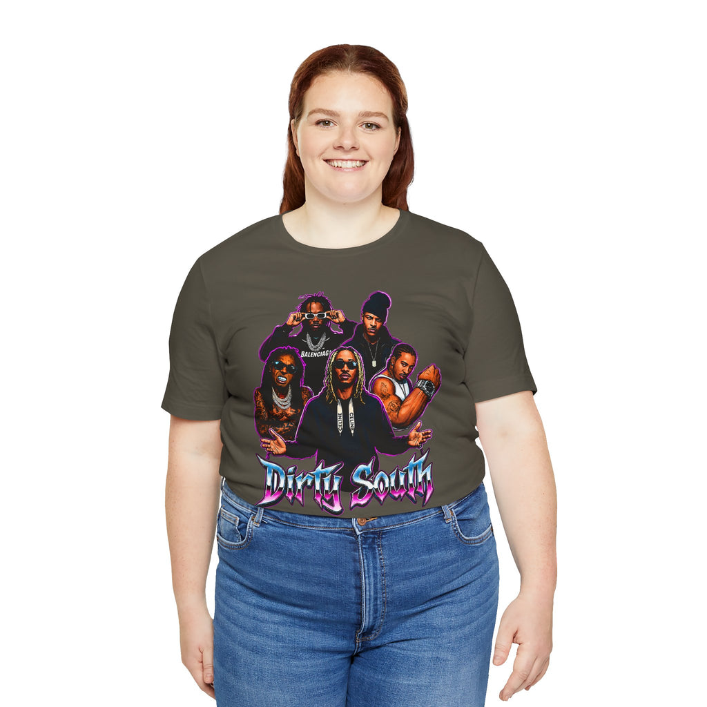 T-Shirt — 'Dripin South' Retro Hip-Hop Crew Graphic Tee