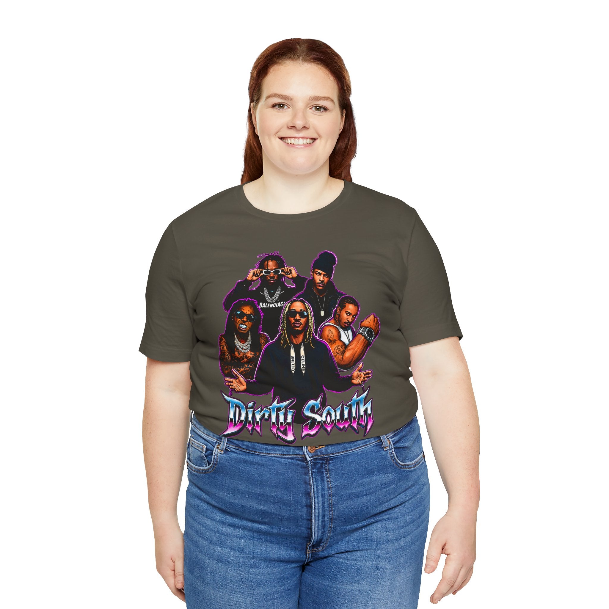 T-Shirt — 'Dripin South' Retro Hip-Hop Crew Graphic Tee