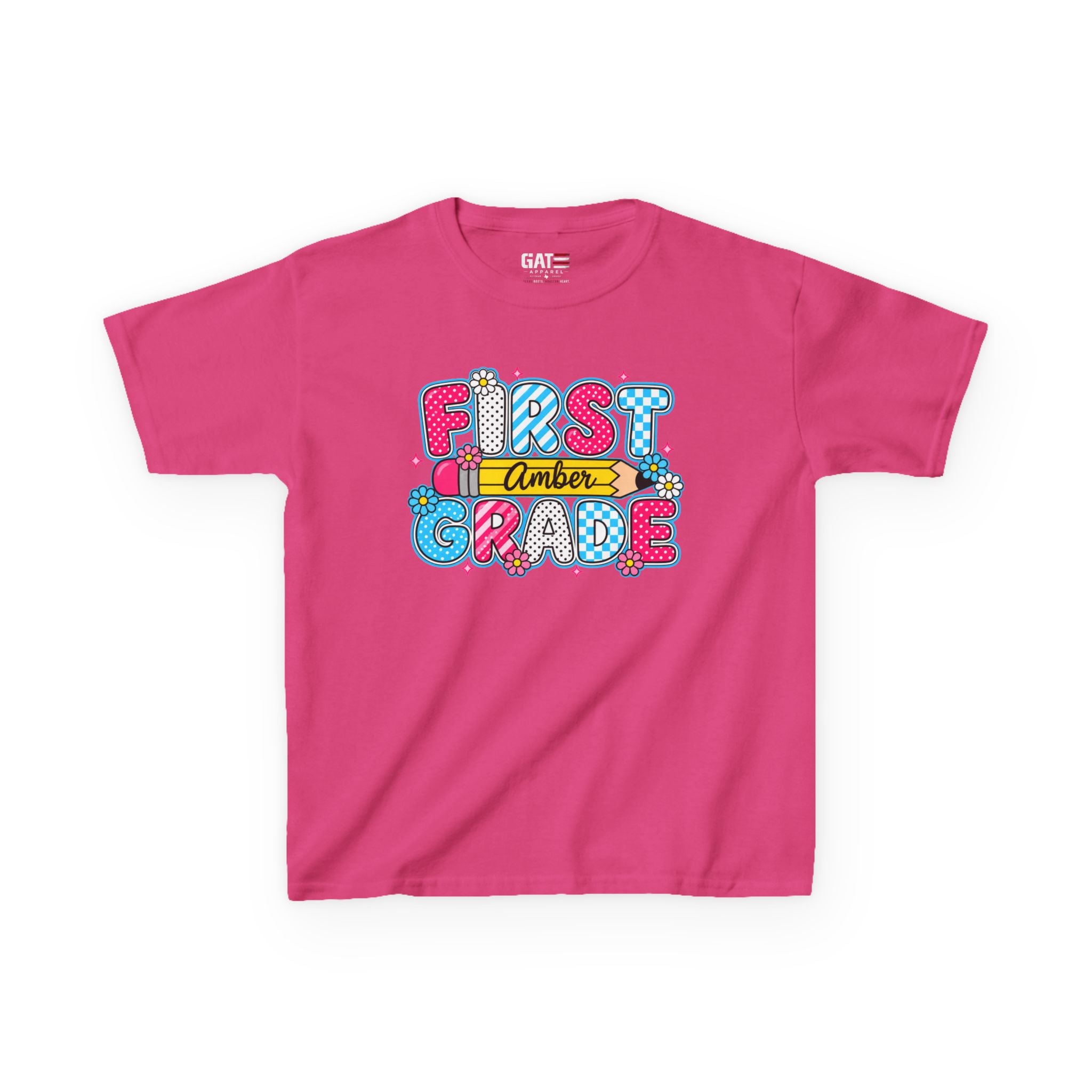 Custom Grade Level & Name Shirt for Kids – Personalized Back to School T-Shirt
