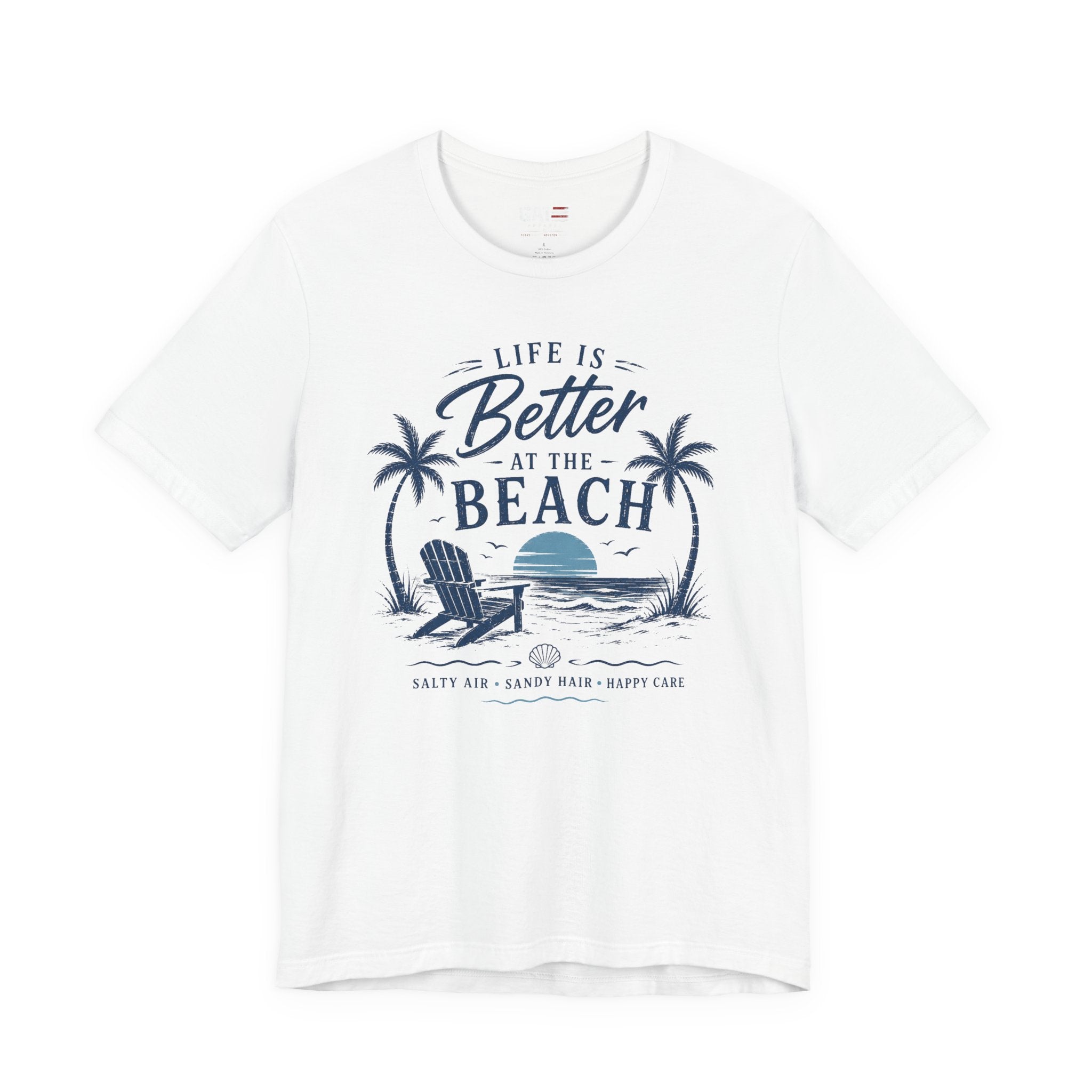Life Is Better at the Beach T-Shirt — Vintage Coastal Palm Tee