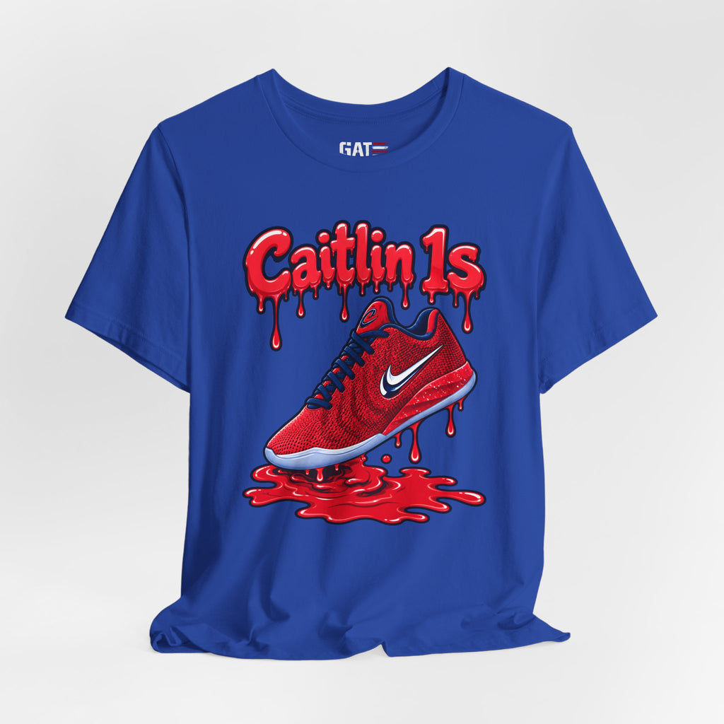 Caitlin Clark Caitlin 1s USA Reds Paint Sneaker Shirt