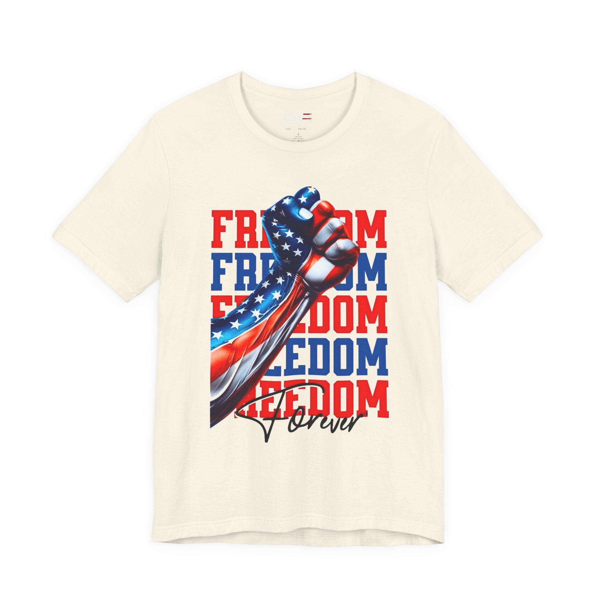 Freedom Fist T-Shirt – Patriotic American Flag Tee (Freedom Forever)