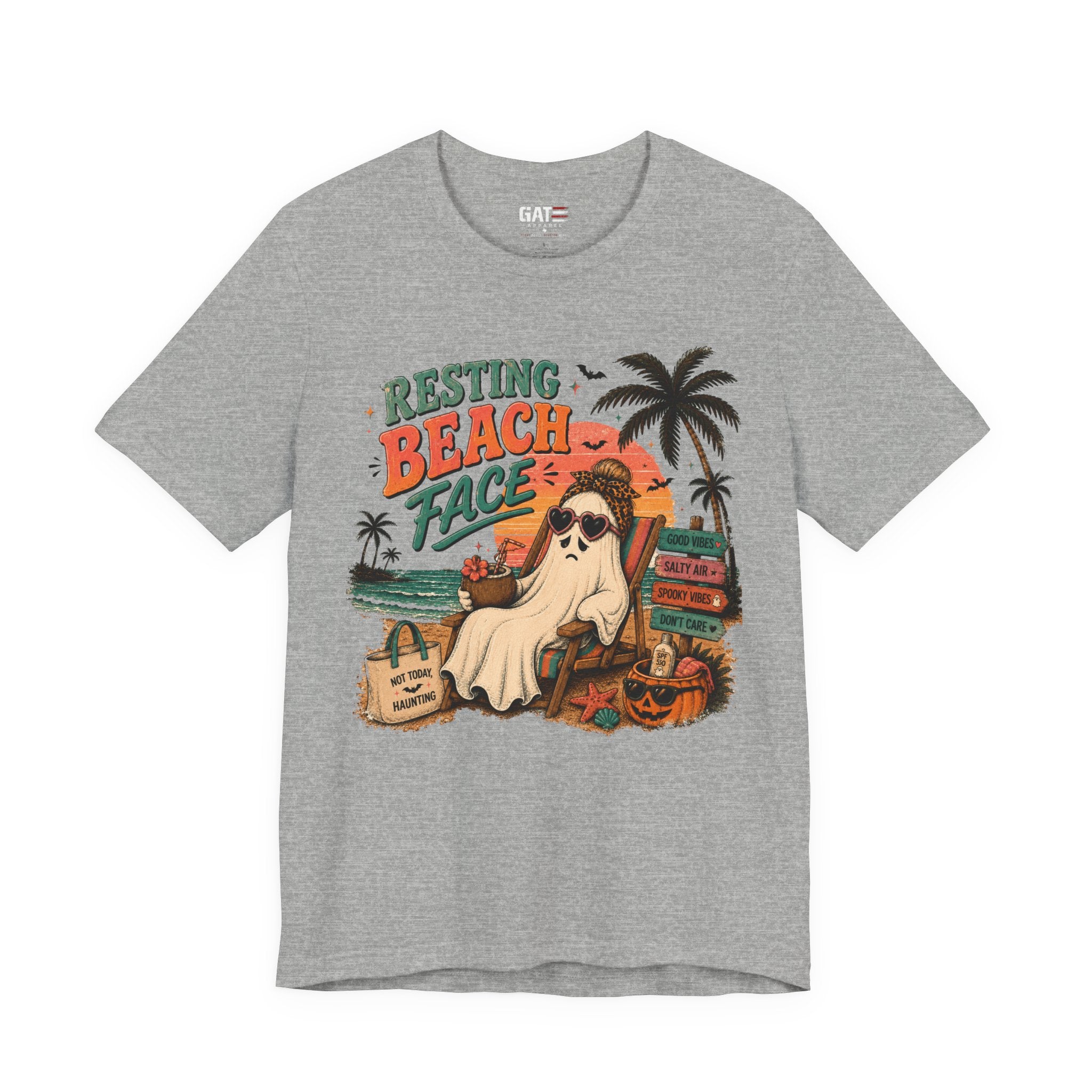 Summerween Shirt, Spooky Beach Shirt, Ghost Beach Tee, Halloween Beach Shirt, Coastal Halloween Tee, Tropical Ghost Shirt