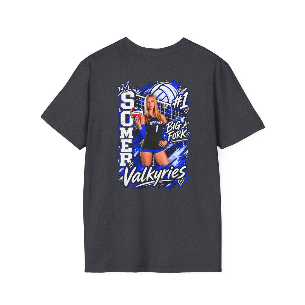 Volleyball Mom Senior Player Photo Tee — Custom Photo Team Name and Number