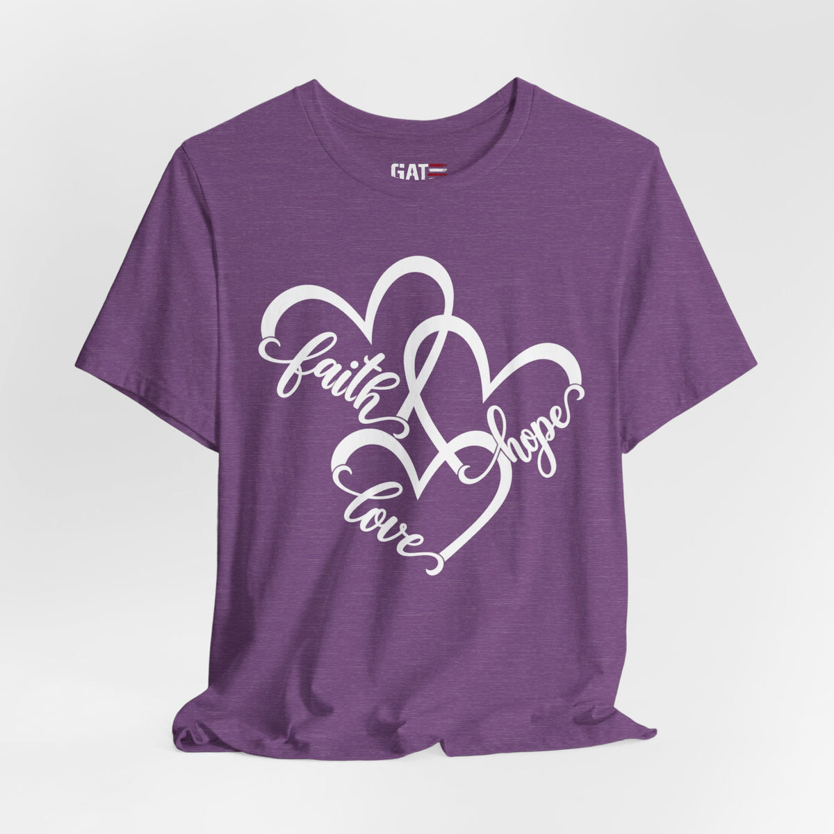 Faith Hope Love Heart T-Shirt — Inspirational Christian Tee