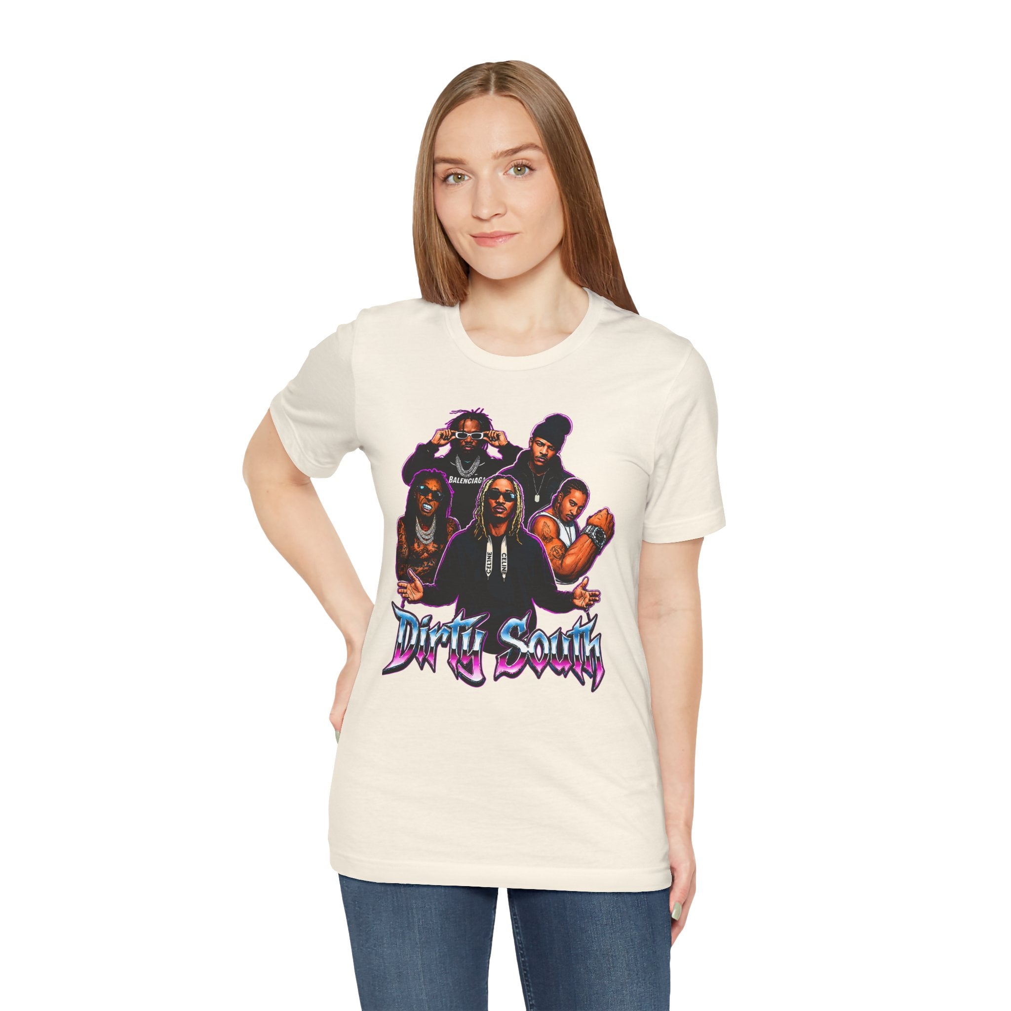 T-Shirt — 'Dripin South' Retro Hip-Hop Crew Graphic Tee