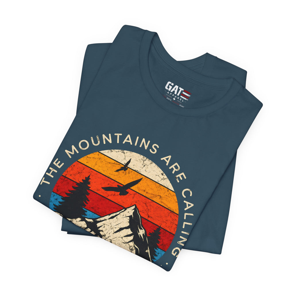 Mountain Adventure Shirt, The Mountains Are Calling Adventure Awaits Tee, Vintage Hiking T Shirt, Camping Shirt, Outdoor Lover Gift, Nature