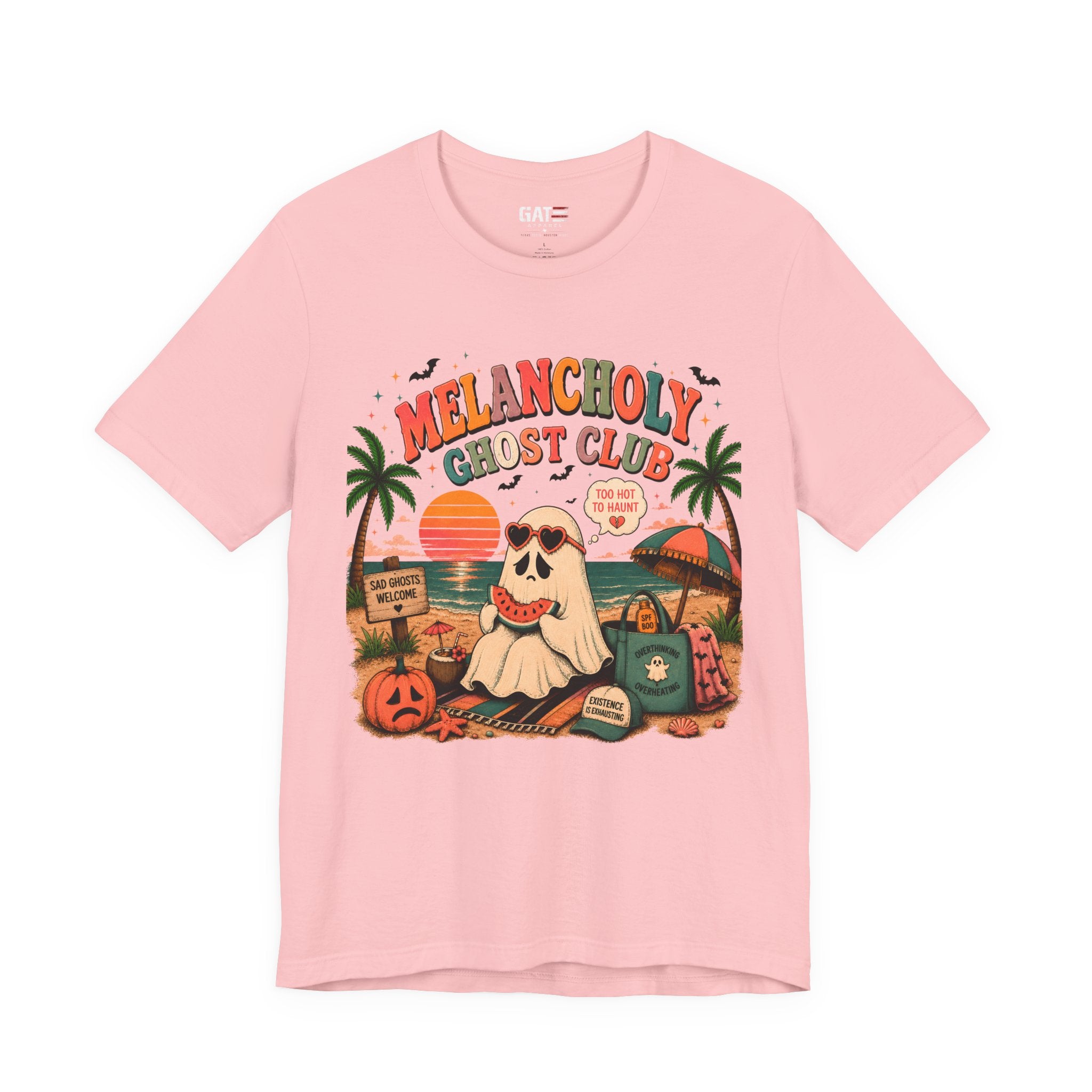 Summerween Shirt, Spooky Beach Shirt, Ghost Beach Tee, Halloween Beach Shirt, Coastal Halloween Tee, Tropical Ghost Shirt
