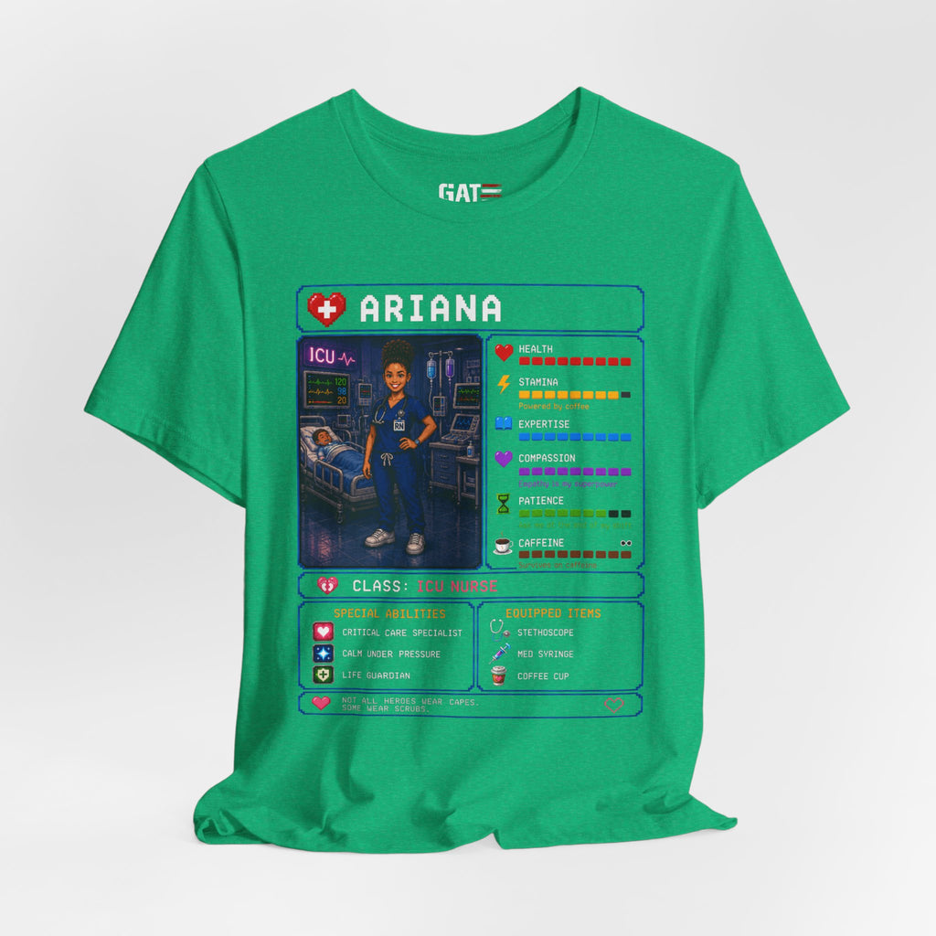 Custom ICU Nurse RPG Character Shirt | Personalized Nurse Gift
