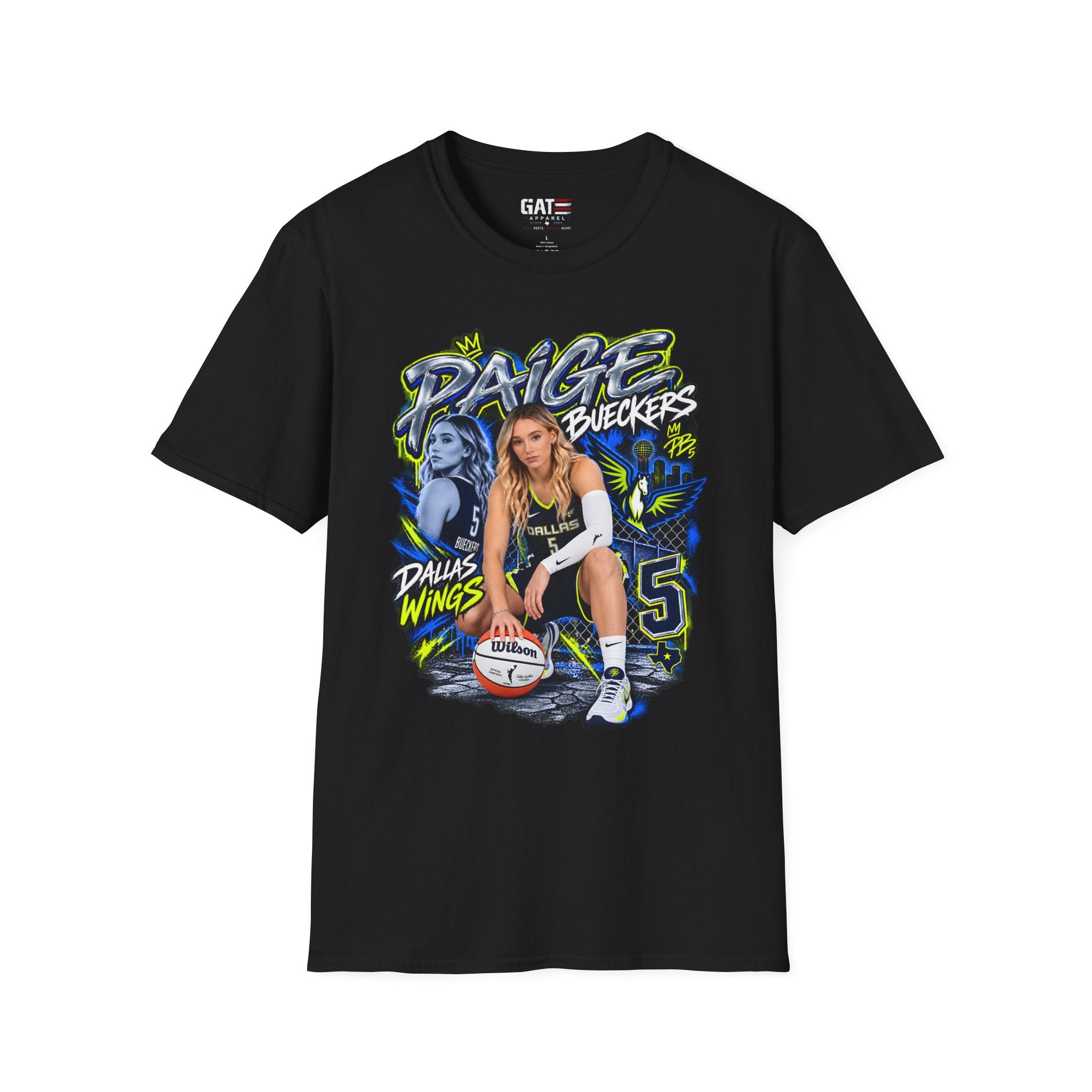 Paige Bueckers Dallas Wings Shirt WNBA Basketball Graphic Tee