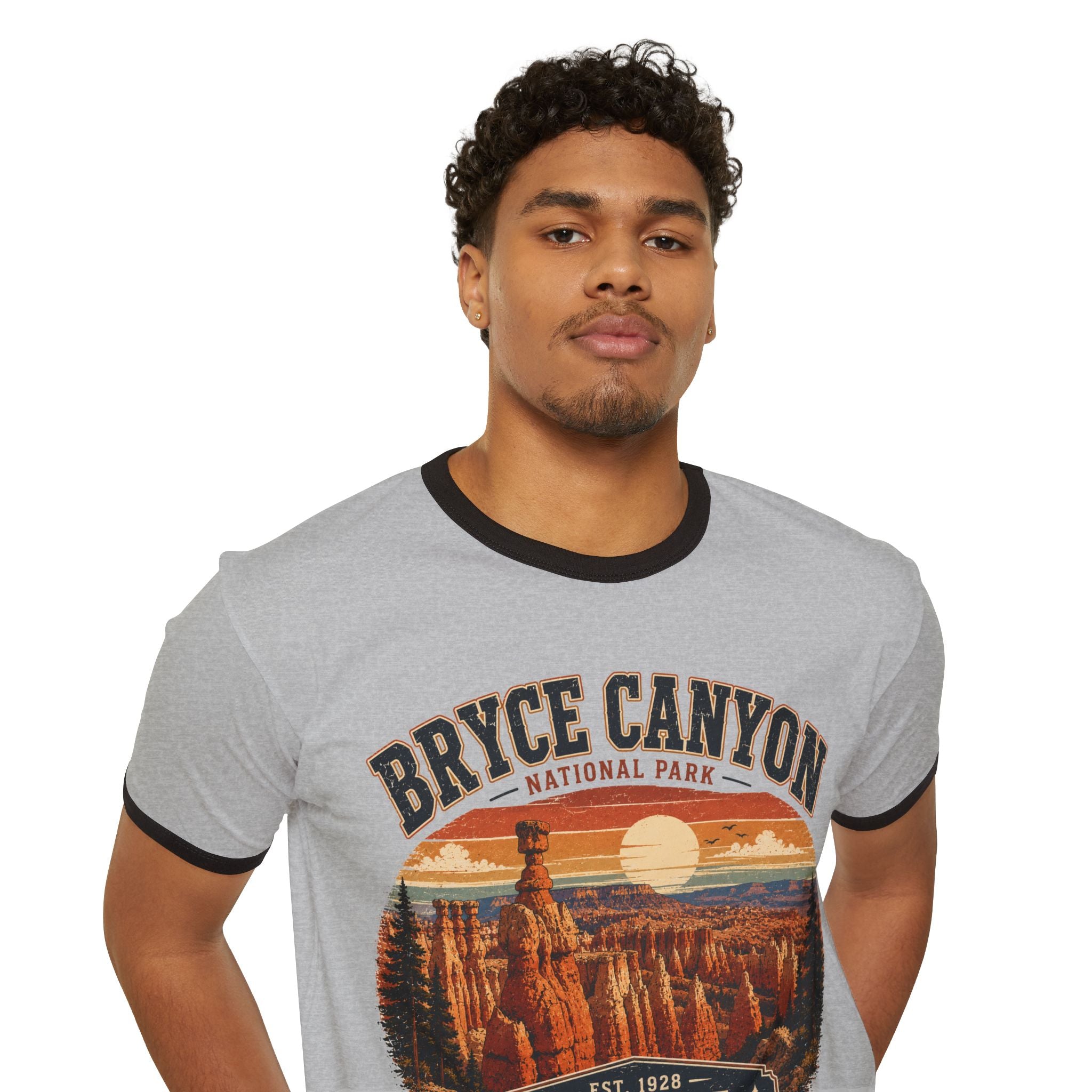 Bryce Canyon Vintage Ringer Tee - Utah National Park Sunset Graphic