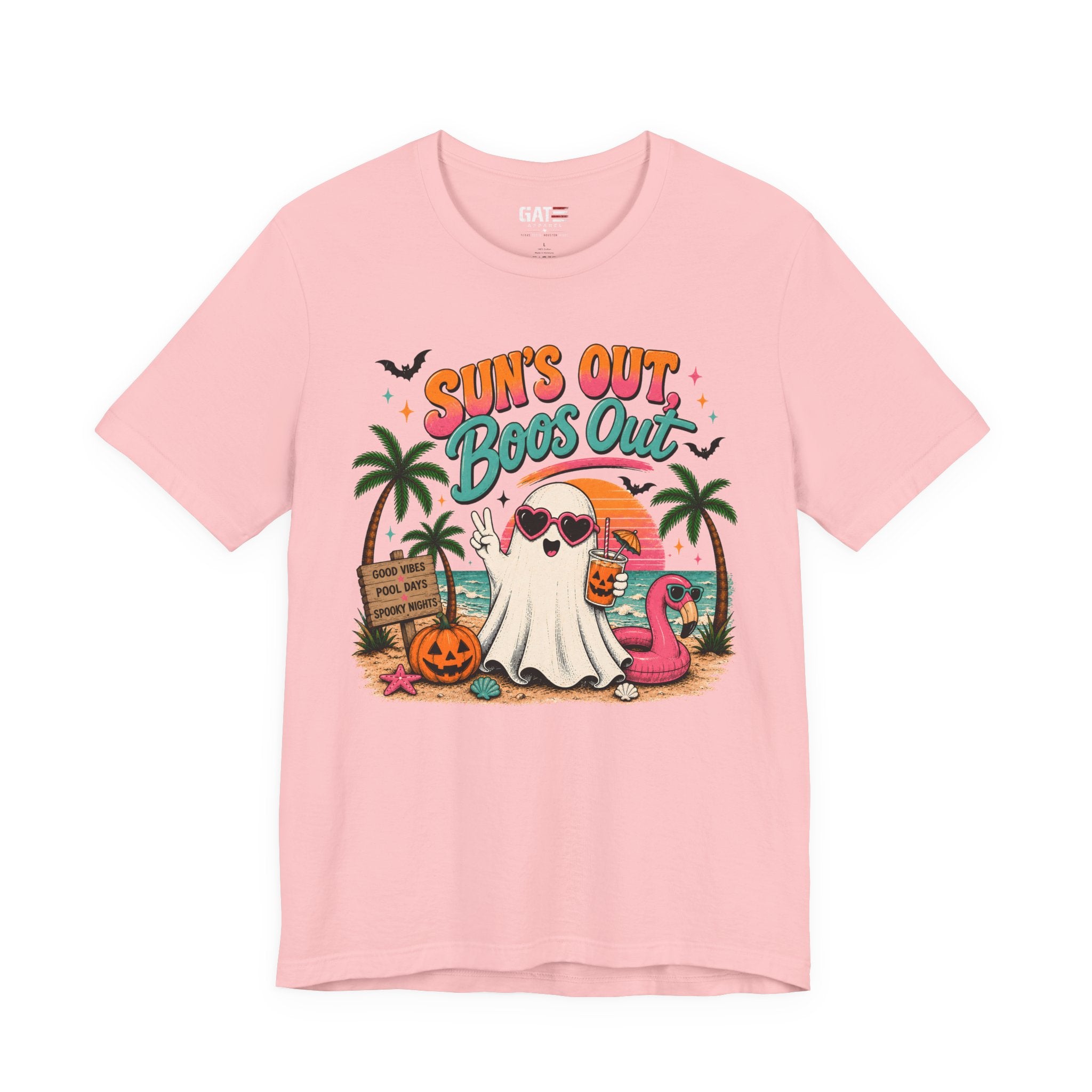 Summerween Shirt, Spooky Beach Shirt, Ghost Beach Tee, Halloween Beach Shirt, Coastal Halloween Tee, Tropical Ghost Shirt