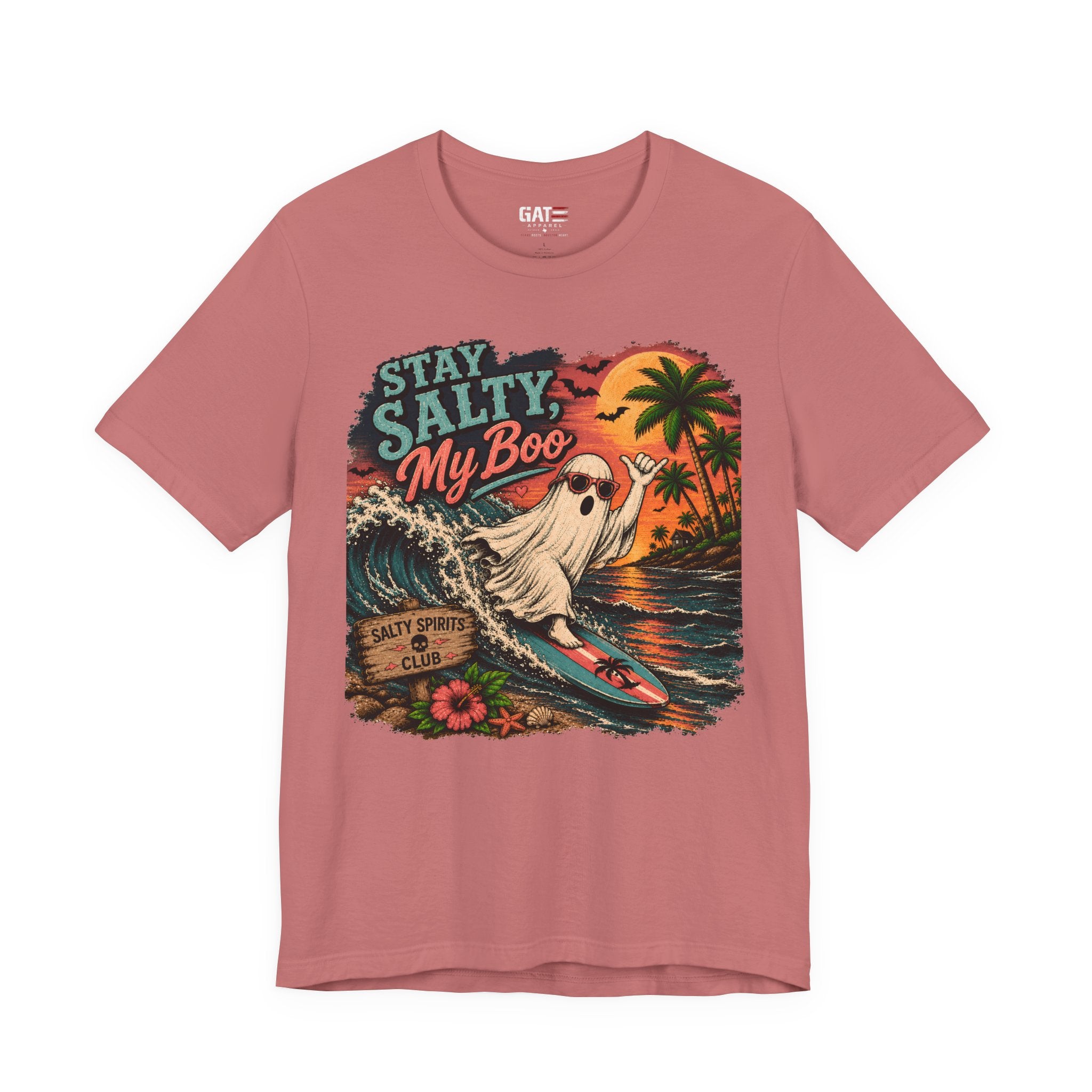 Summerween Shirt, Spooky Beach Shirt, Ghost Beach Tee, Halloween Beach Shirt, Coastal Halloween Tee, Tropical Ghost Shirt