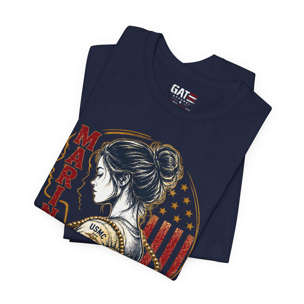 Female Marine Vet T‑Shirt – "Once a Marine, Always a Marine" Patriotic Female Veteran Tee