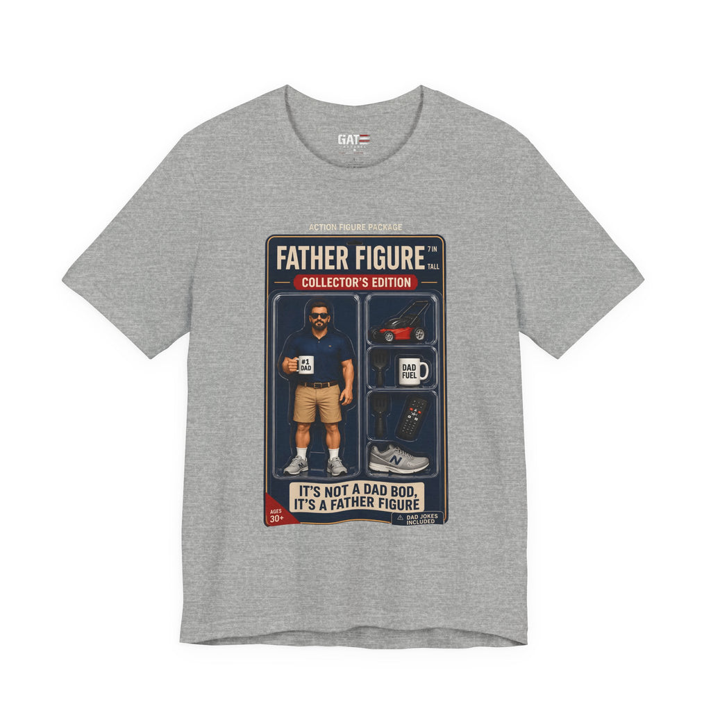 Father Figure Action Figure Shirt | Funny Dad Bod Tee | Collector's Edition Dad Shirt | Father's Day Gift for Dad | Dad Jokes Included