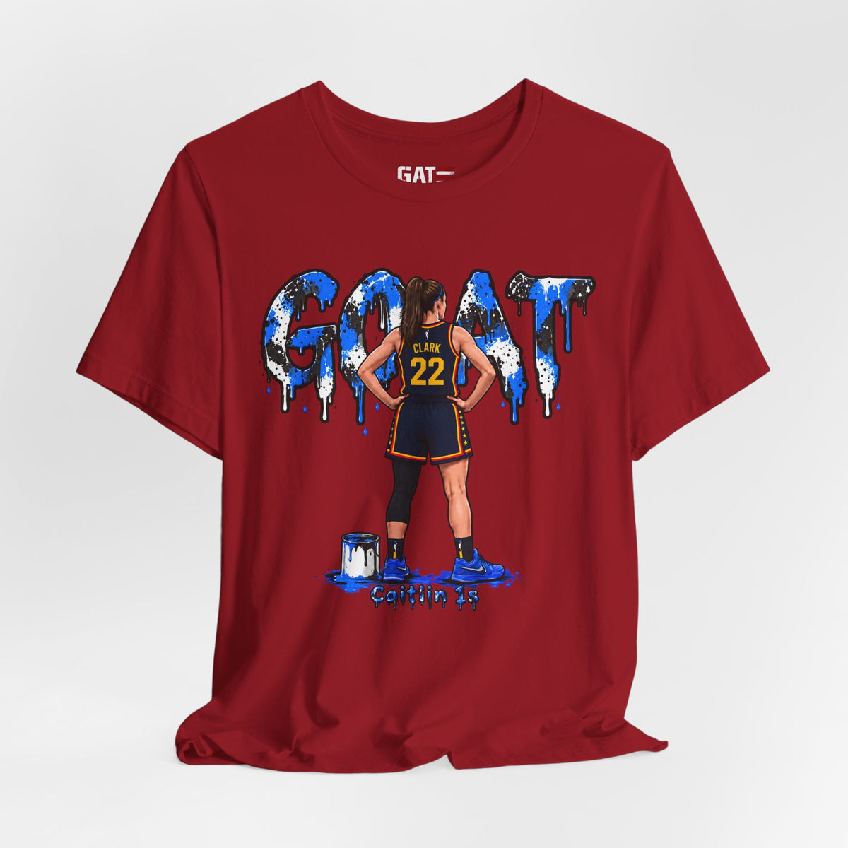 Caitlin Clark Caitlin 1s GOAT Blue Paint Sneaker Shirt