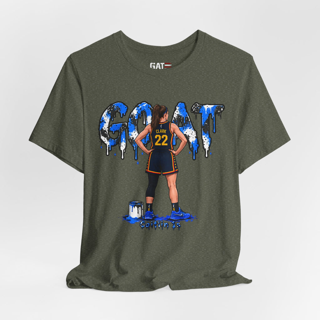 Caitlin Clark Caitlin 1s GOAT Blue Paint Sneaker Shirt