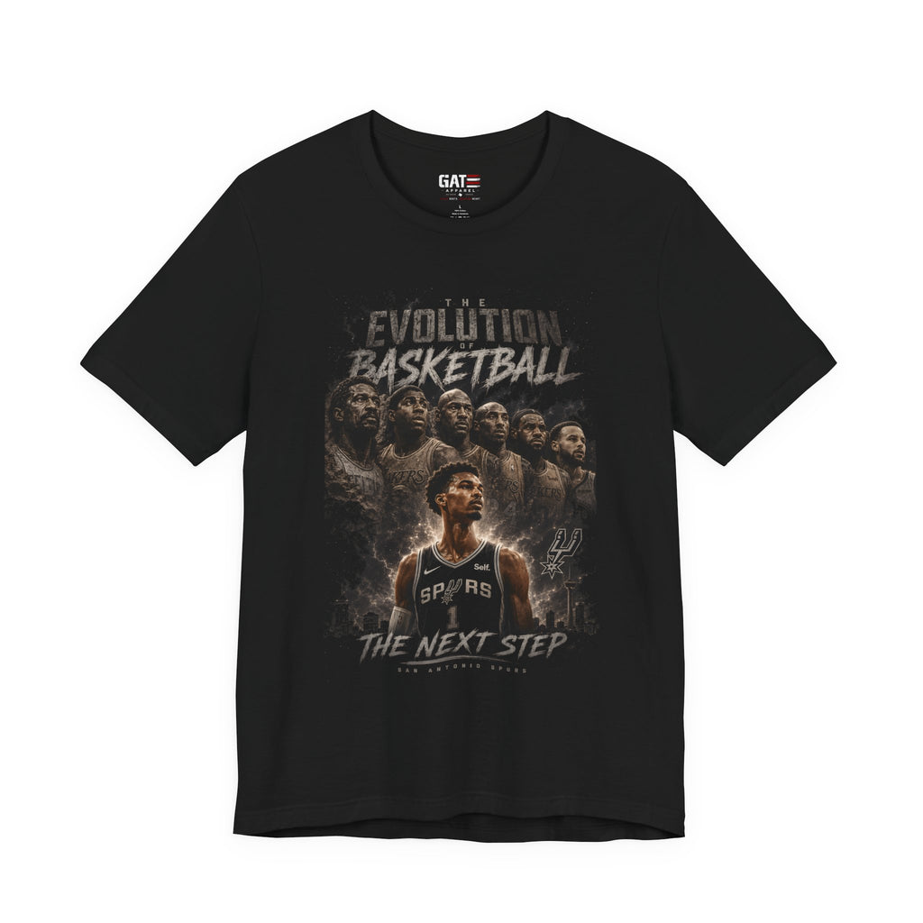Victor Wembemyama Evolution Basketball The Next Step tee | Spurs basketball shirt