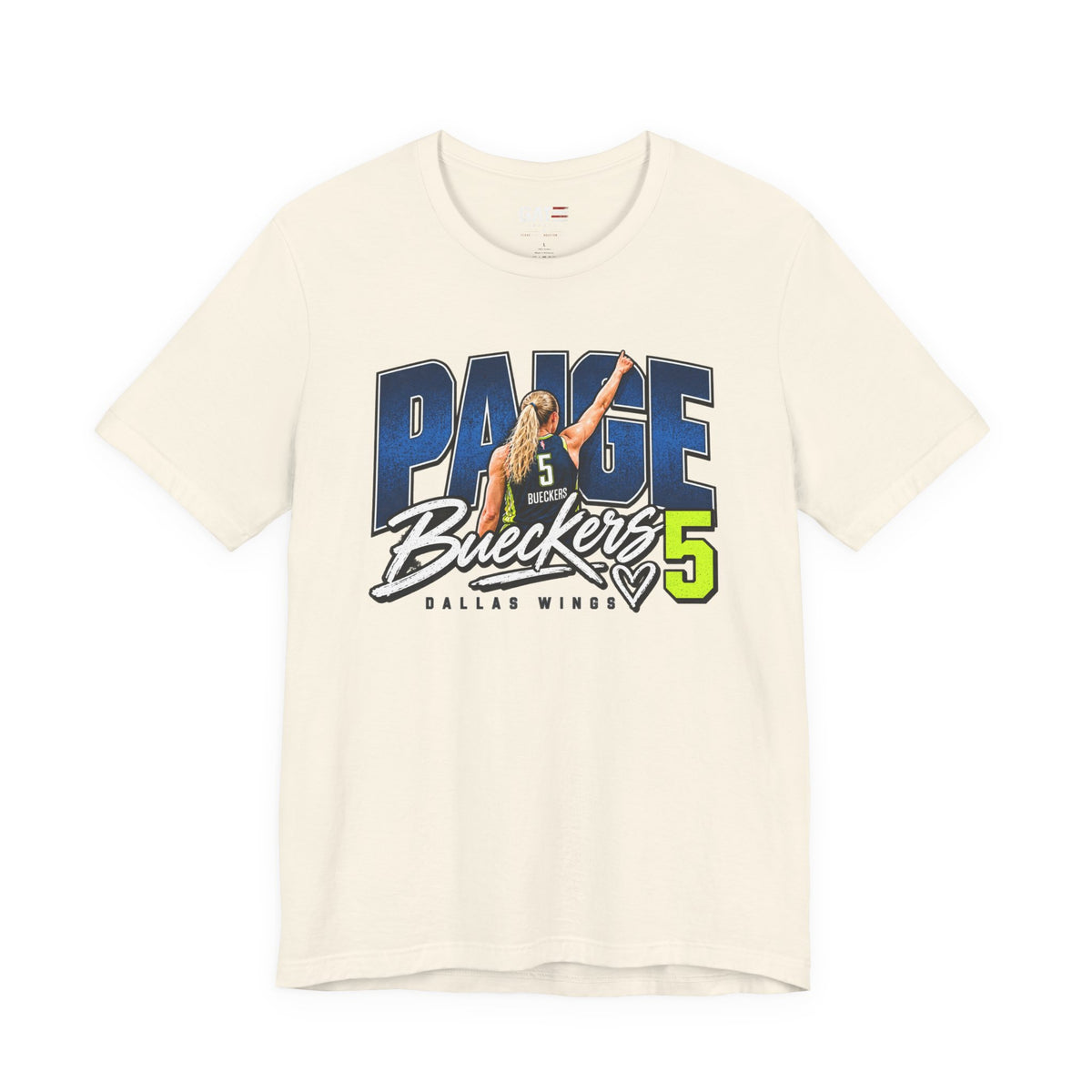 Paige Bueckers basketball graphic tee mockup