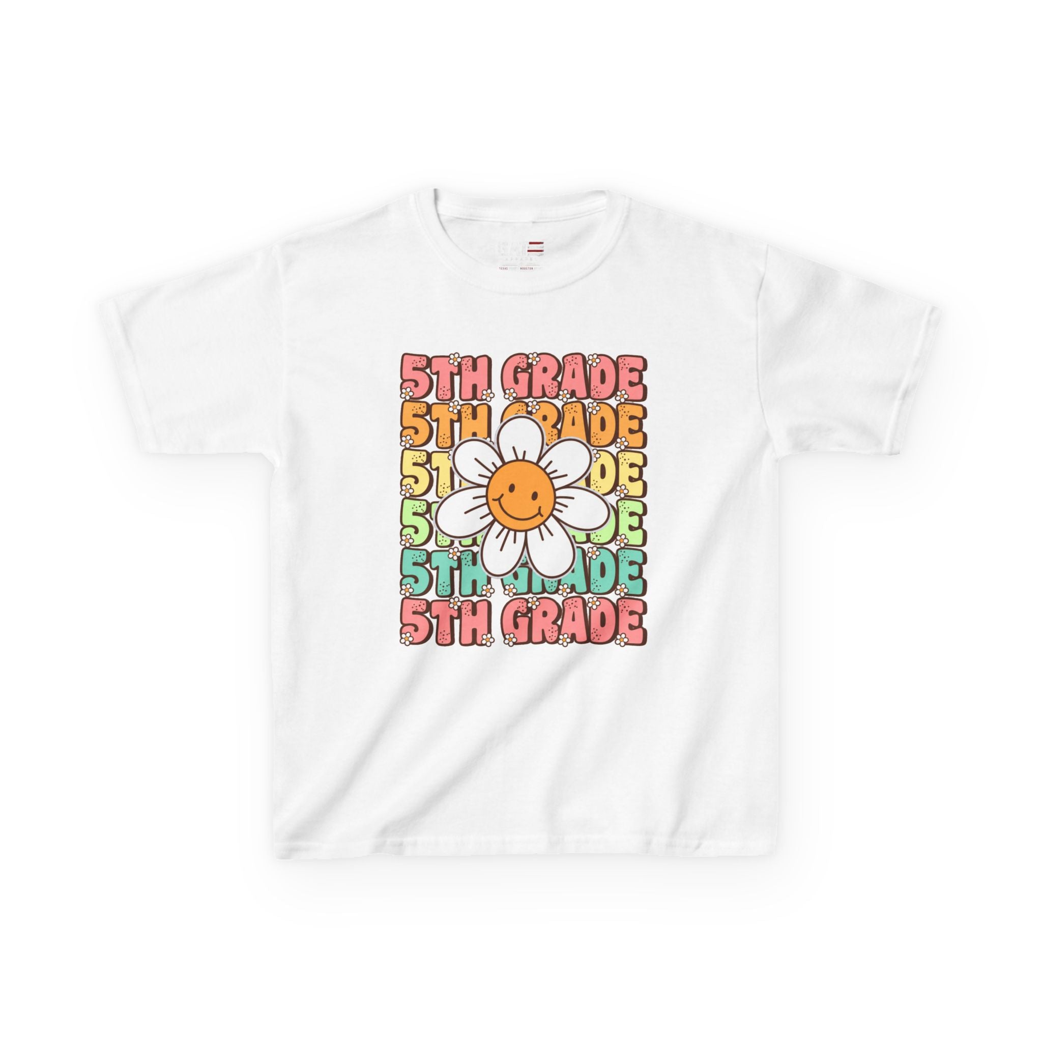 Custom Grade Level Shirt for Kids – Retro Daisy Back to School Tee