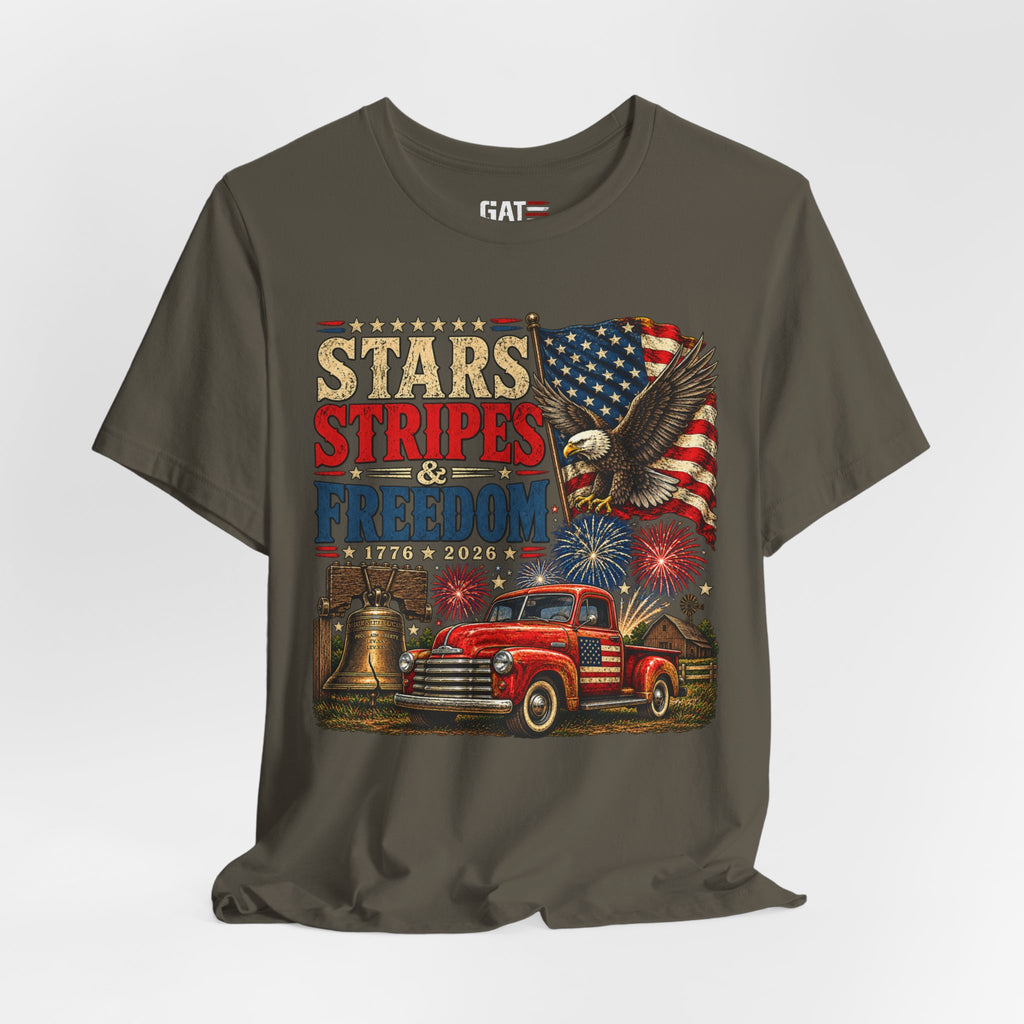 Stars Stripes & Freedom Shirt | Patriotic American Tee