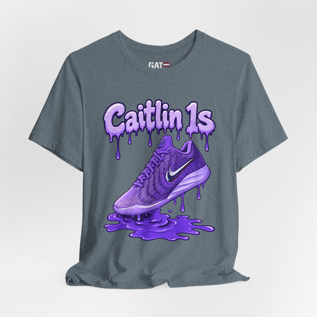 Caitlin Clark Caitlin 1s Purple Fade Paint Sneaker Shirt