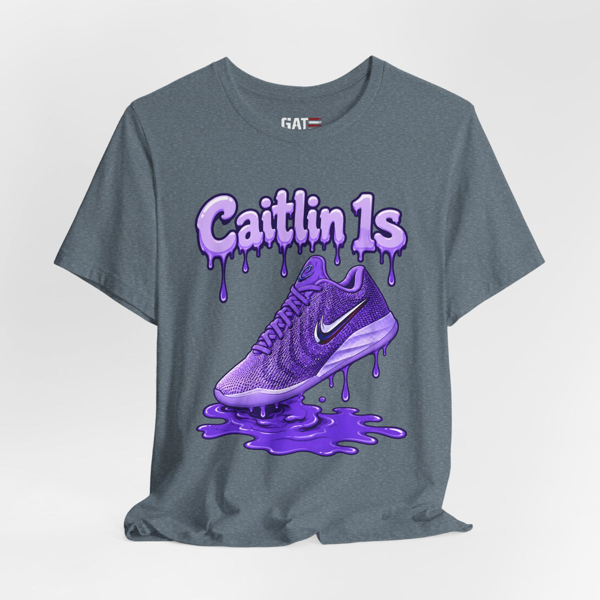 Caitlin Clark Caitlin 1s Purple Fade Paint Sneaker Shirt