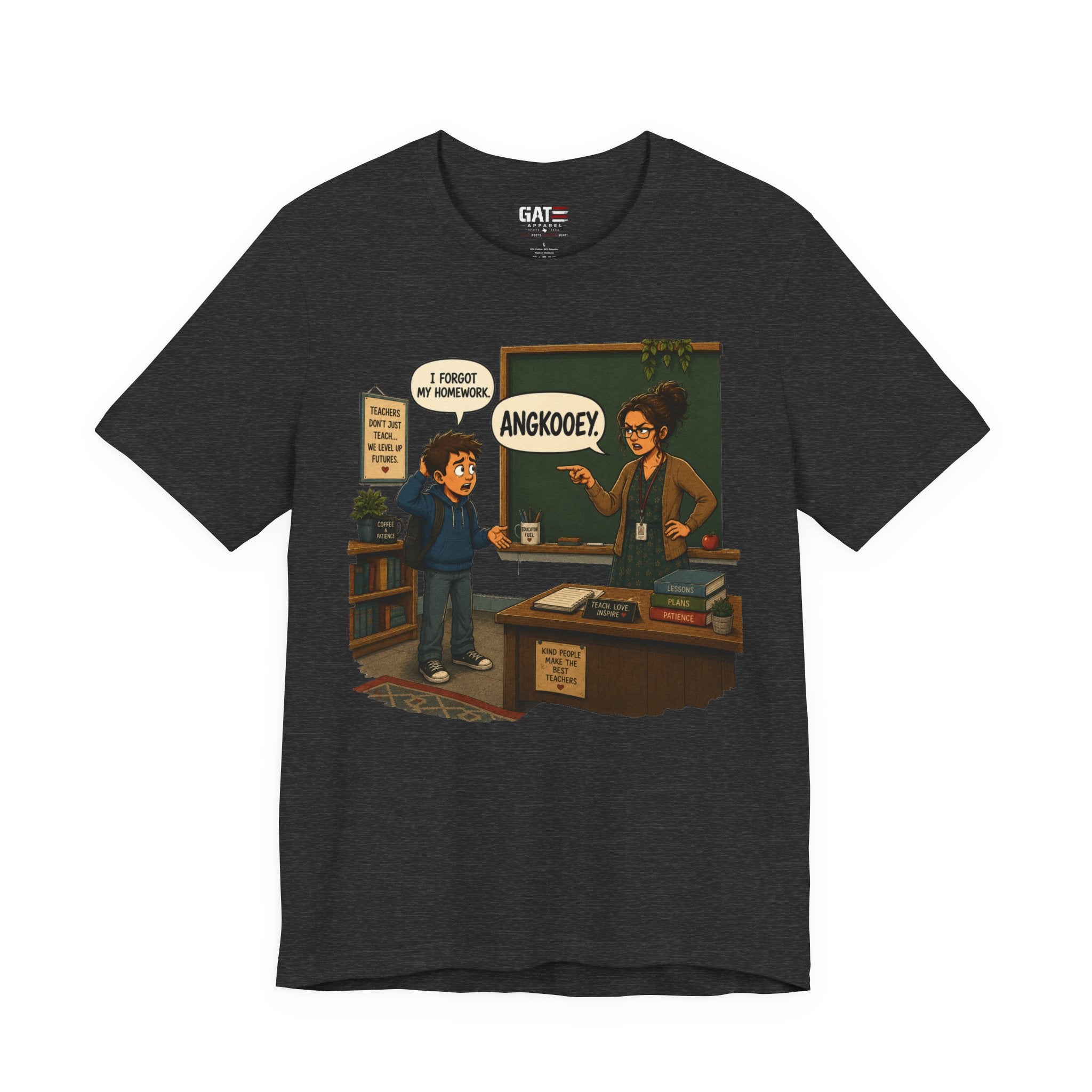 From|FromVille|Angkooey|Funny Horror Comedy Tee| Forgot Homework