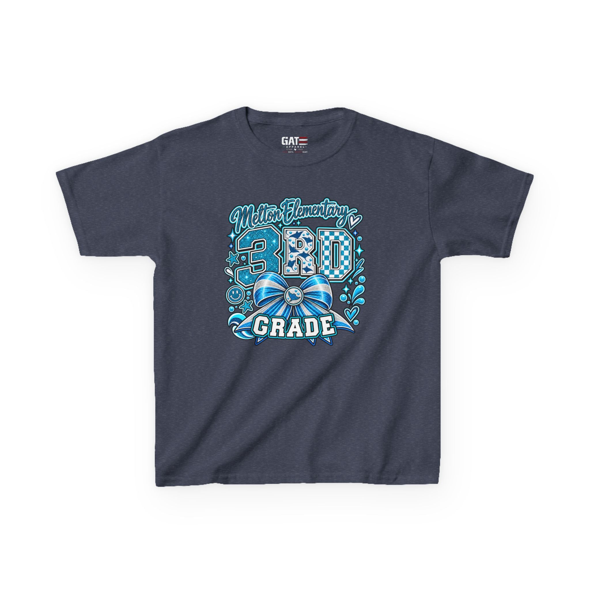 Melton 3rd Grade Kids T‑Shirt — Ribbon Design