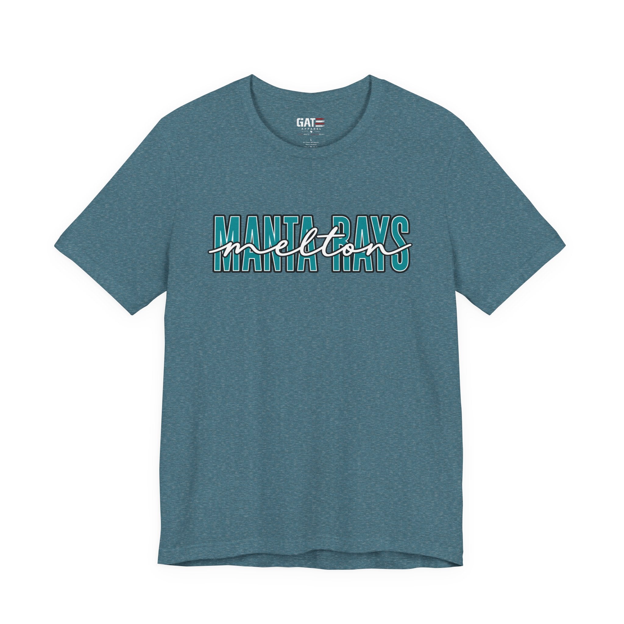 Melton Elementary Script Tee Teal