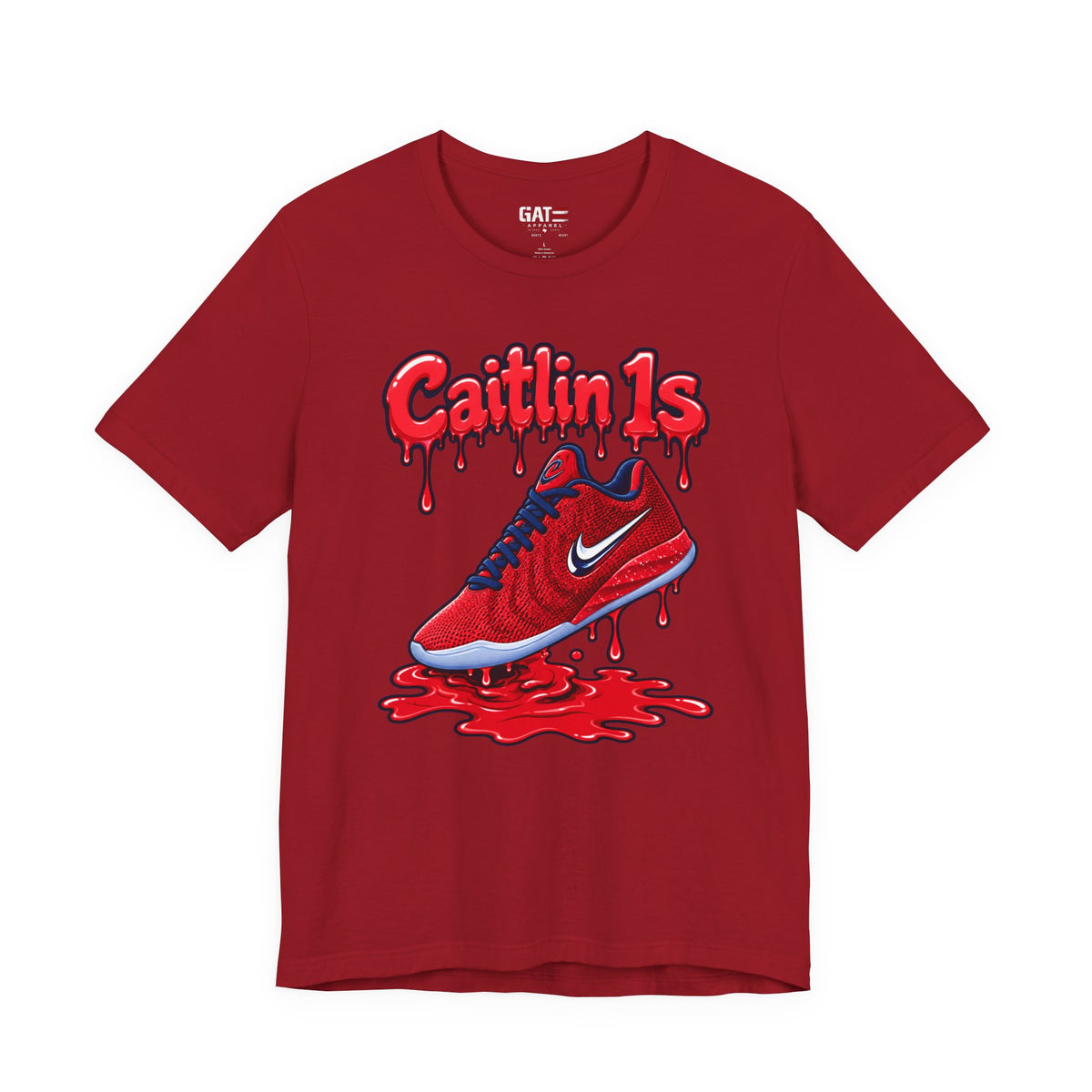 Caitlin Clark Caitlin 1s USA Reds Paint Sneaker Shirt